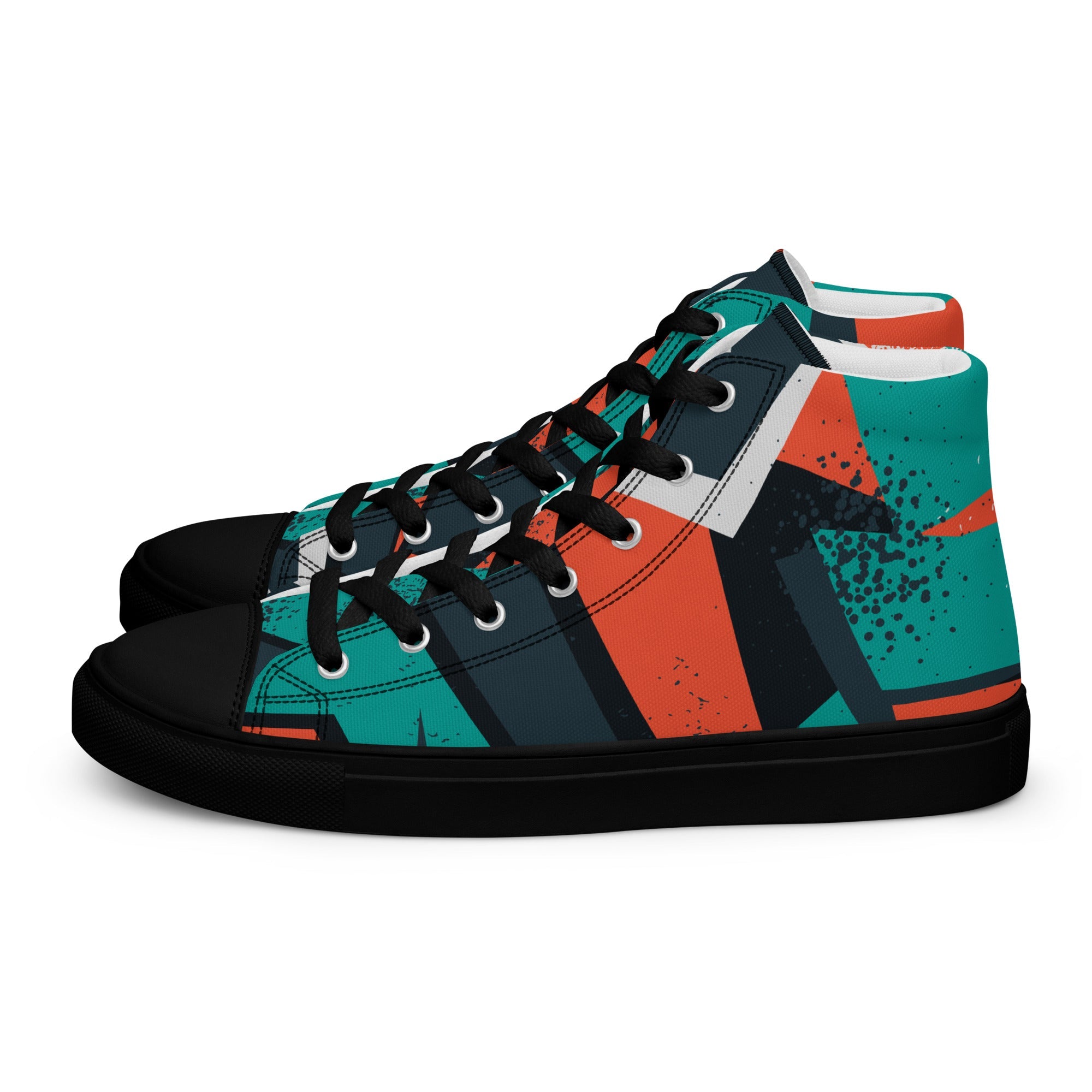 Prisimia Canvas Sneakers: Geometric Contrast Fusion
