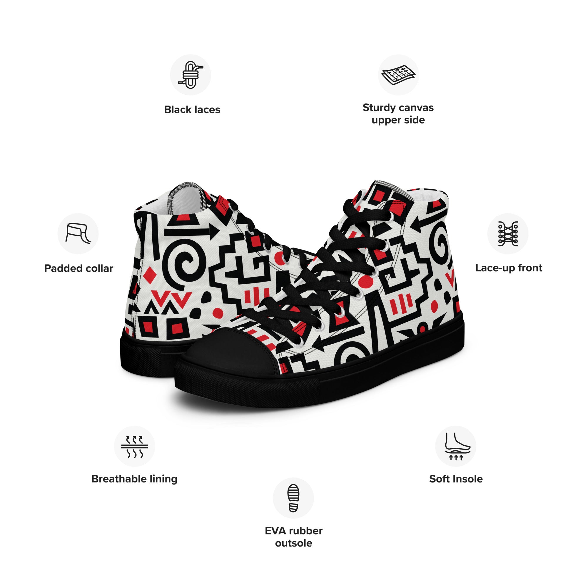 Prisimia Canvas Sneakers : Bold Abstract Graphic Style