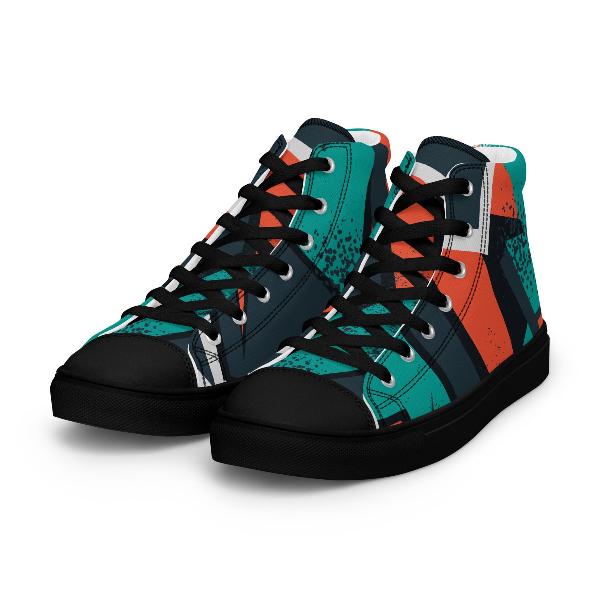 Prisimia Canvas Sneakers: Geometric Contrast Fusion