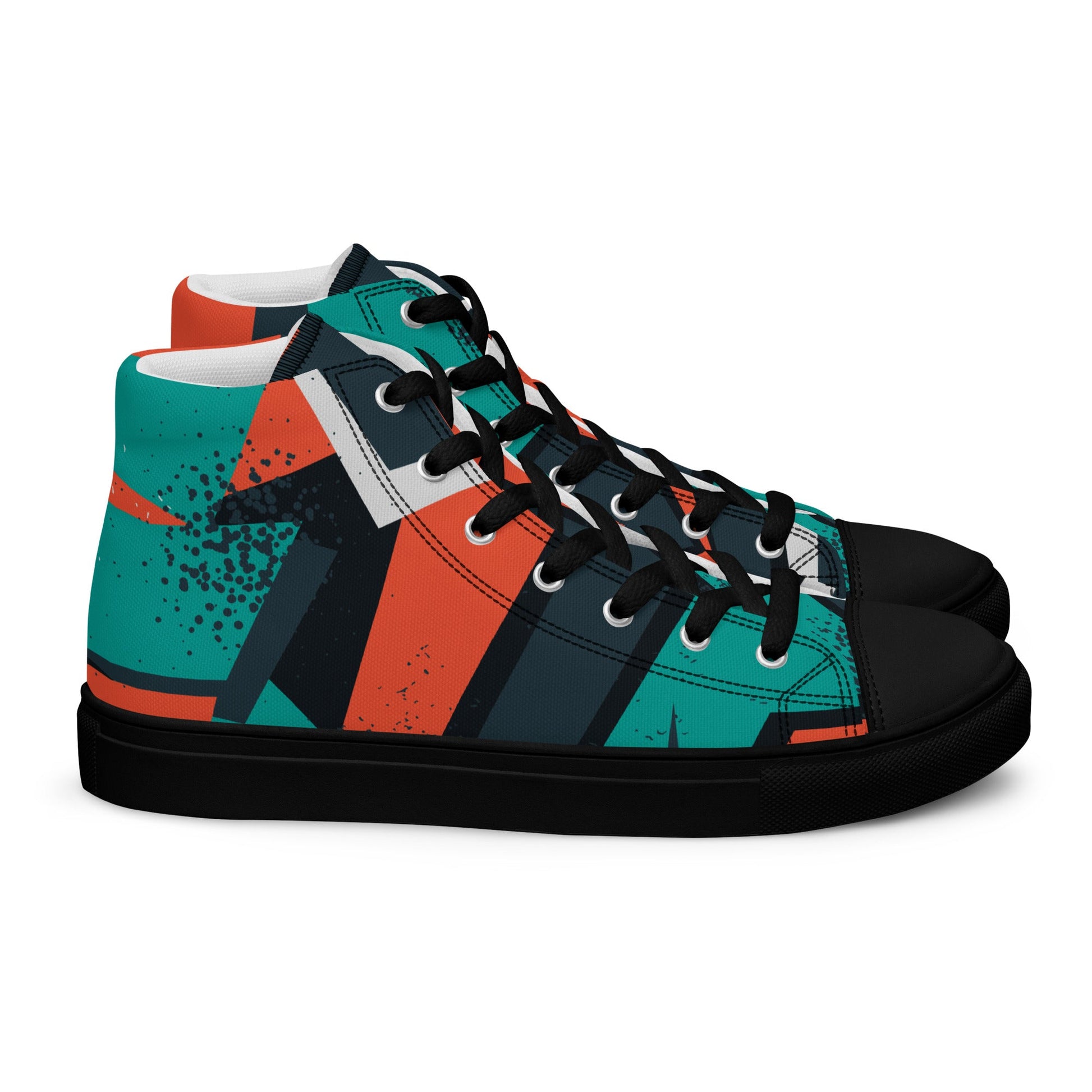 Prisimia Canvas Sneakers: Geometric Contrast Fusion