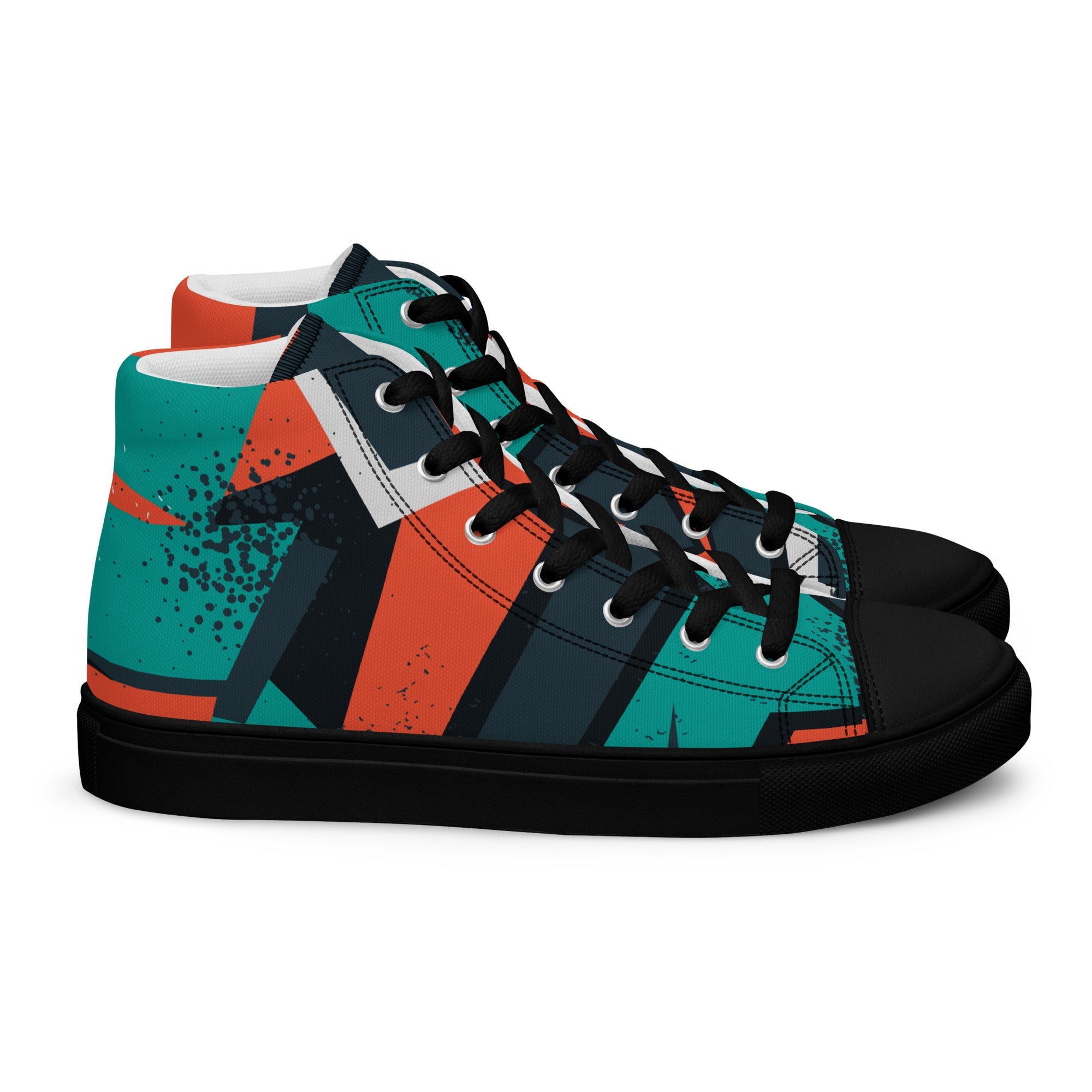 Prisimia Canvas Sneakers: Geometric Contrast Fusion
