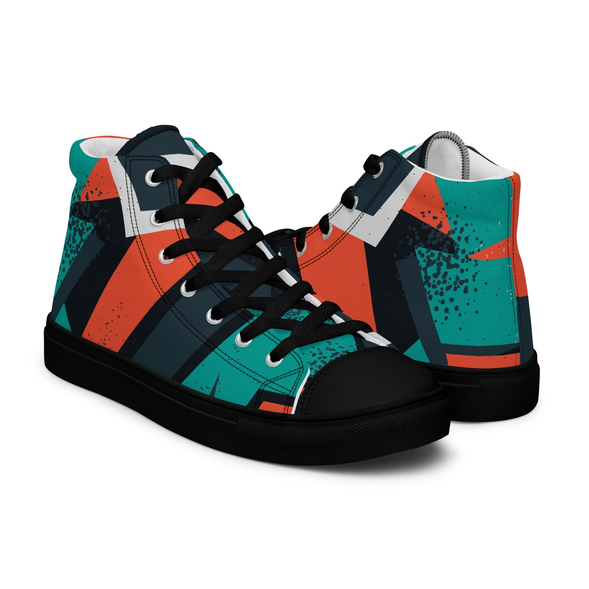 Prisimia Canvas Sneakers: Geometric Contrast Fusion