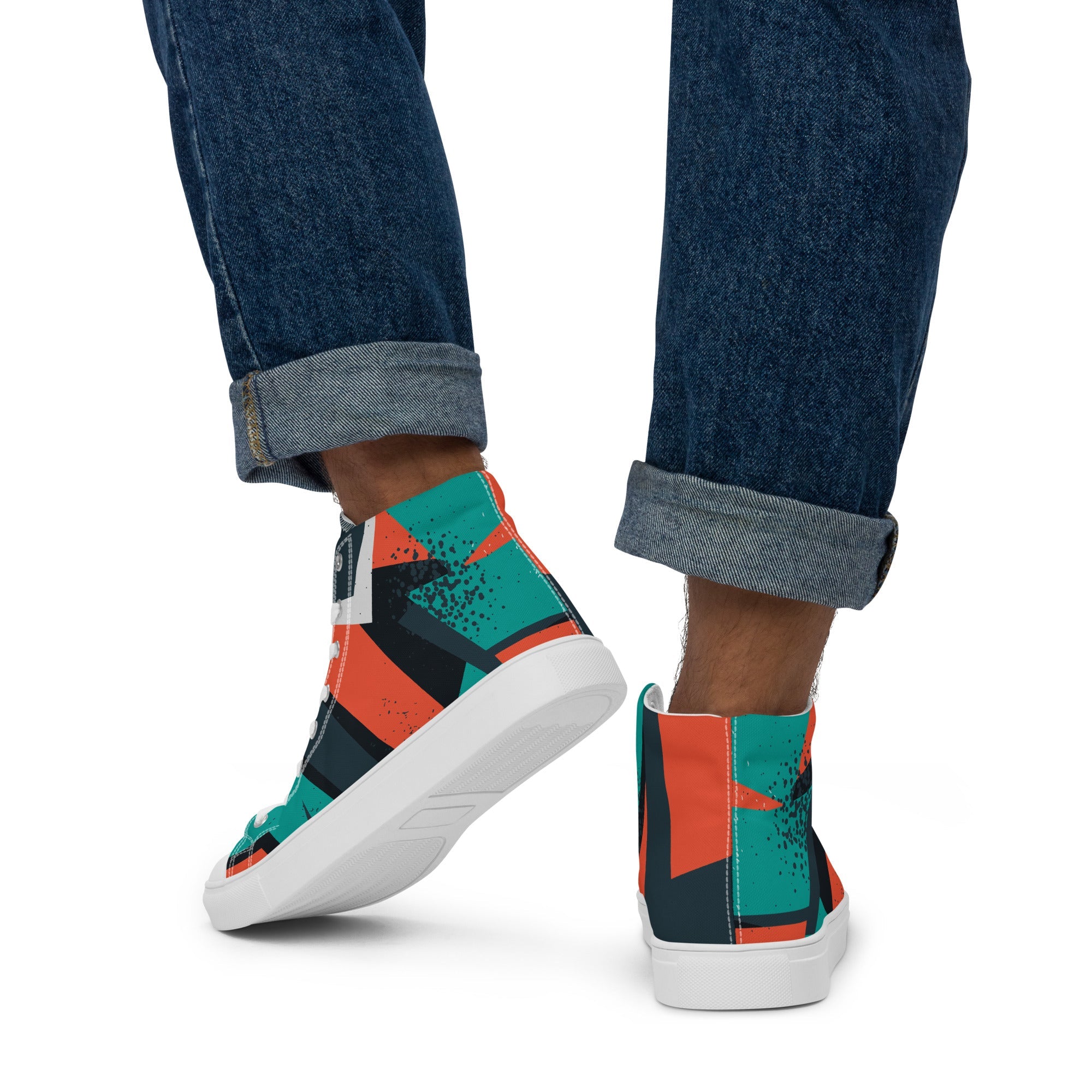 Prisimia Canvas Sneakers: Geometric Contrast Fusion