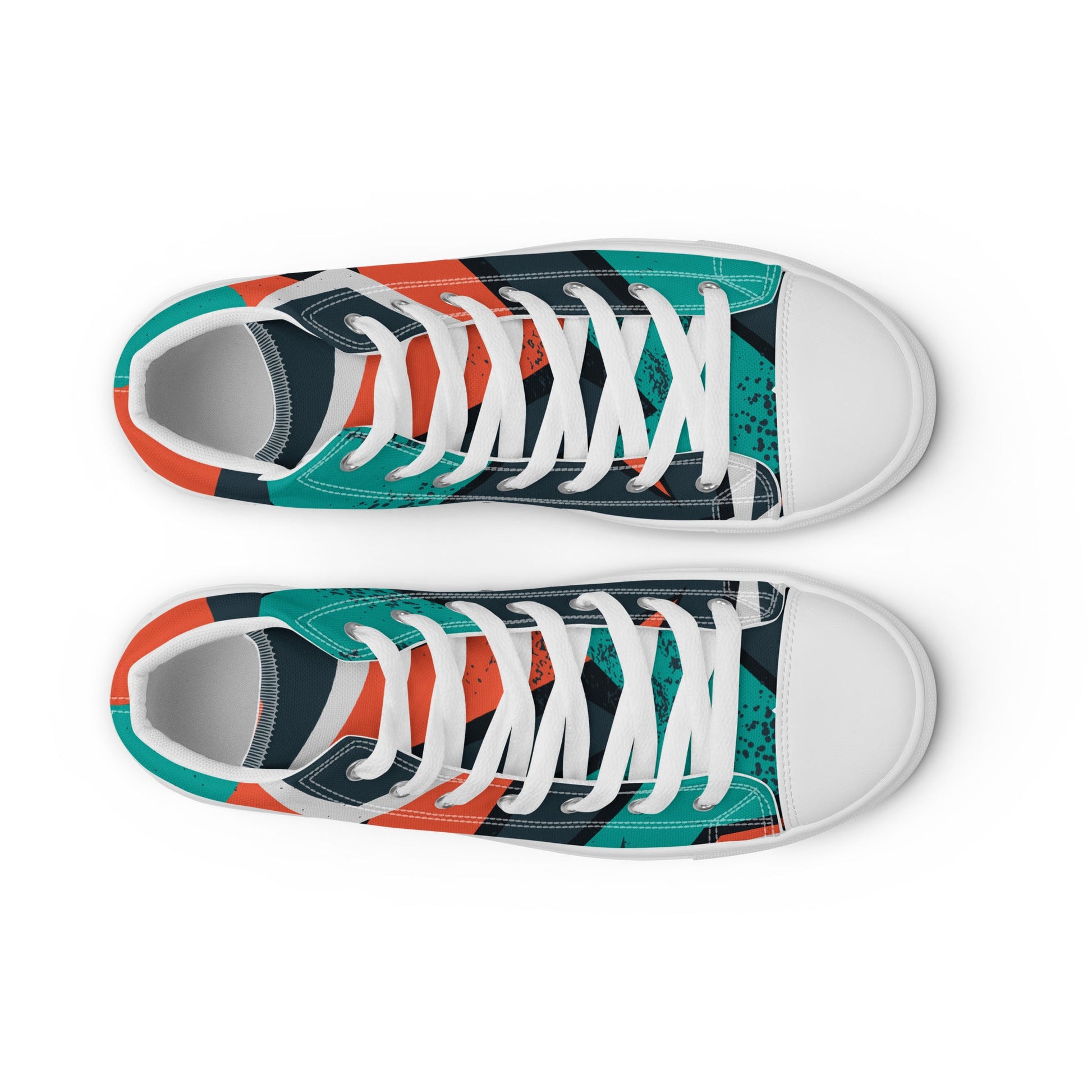 Prisimia Canvas Sneakers: Geometric Contrast Fusion