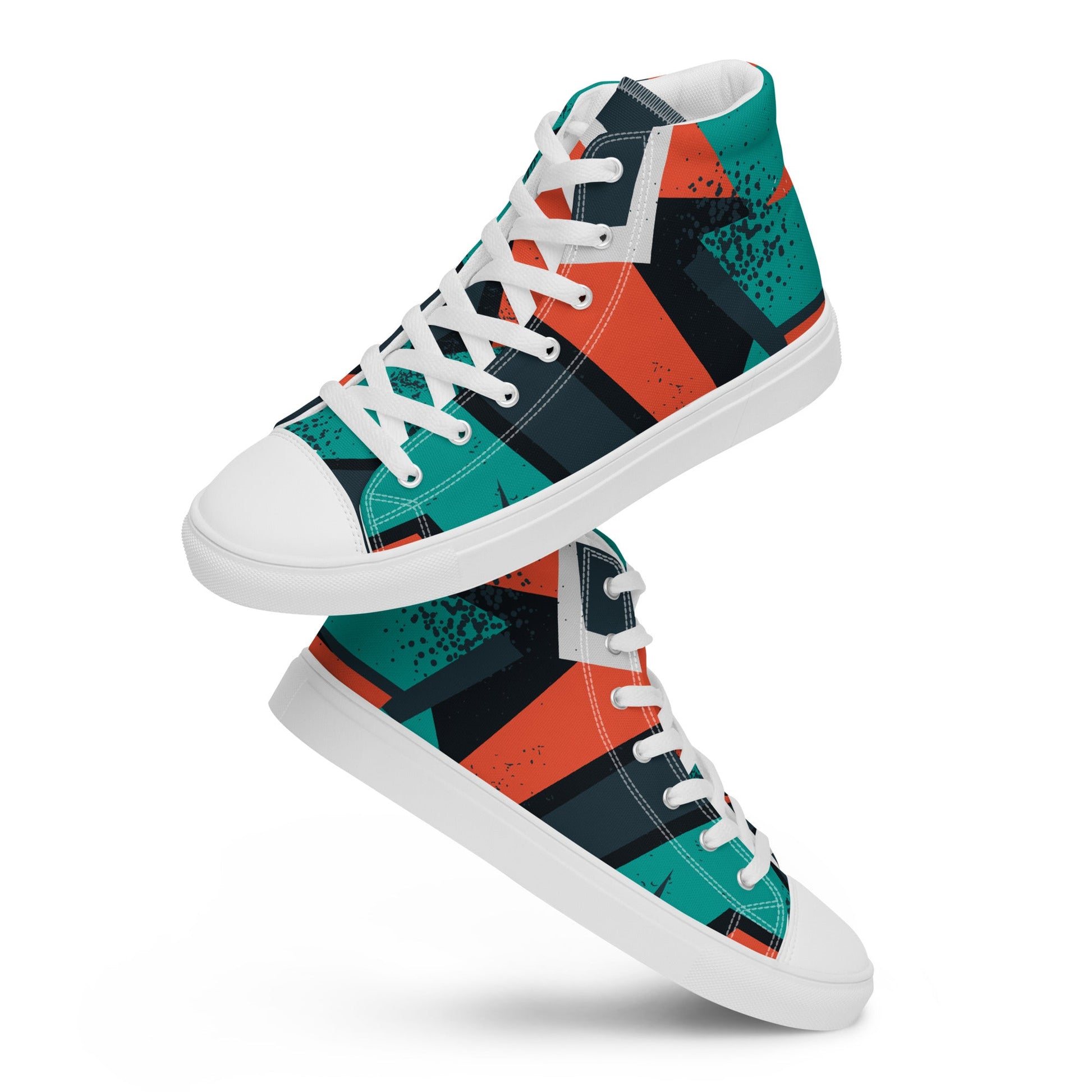 Prisimia Canvas Sneakers: Geometric Contrast Fusion