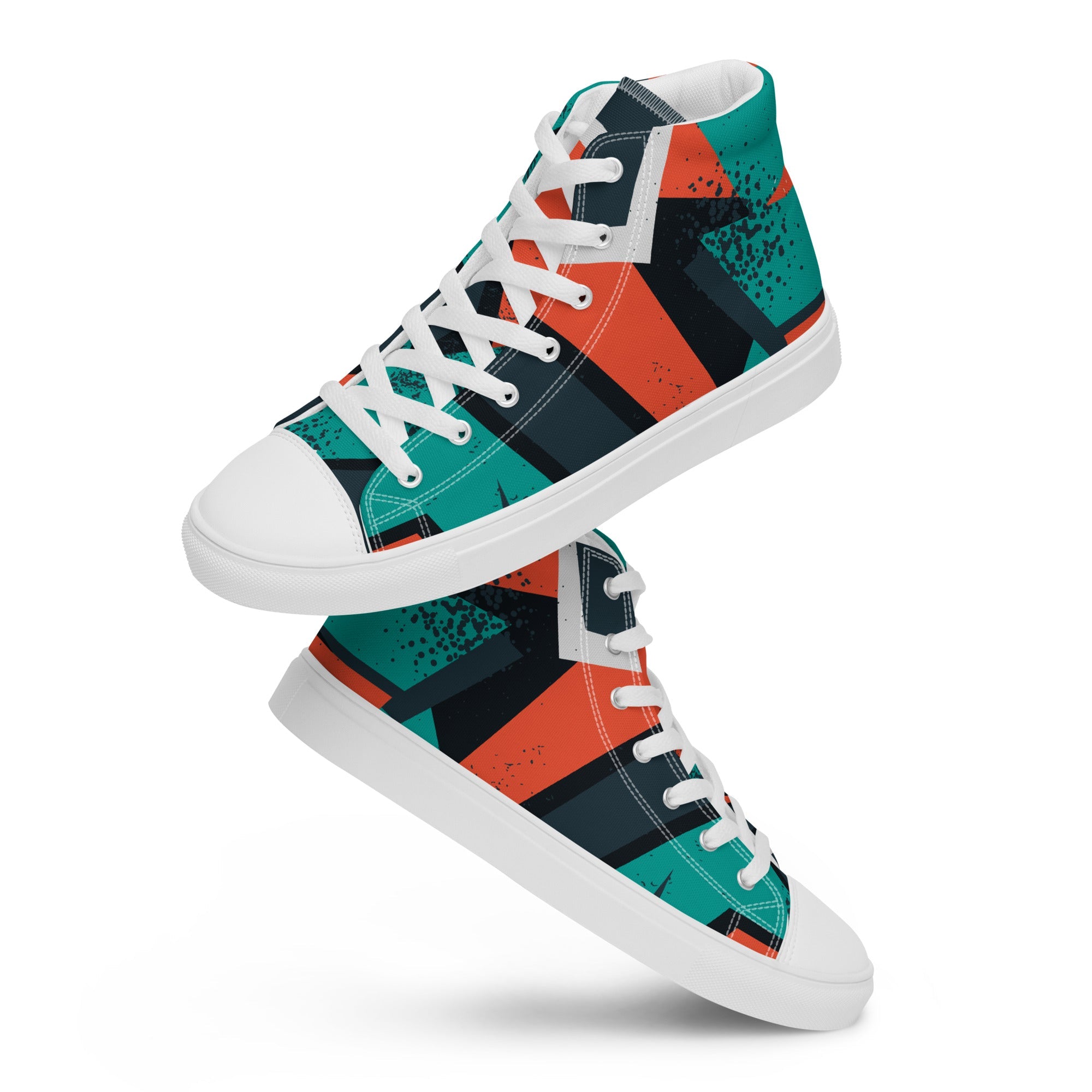 Prisimia Canvas Sneakers: Geometric Contrast Fusion