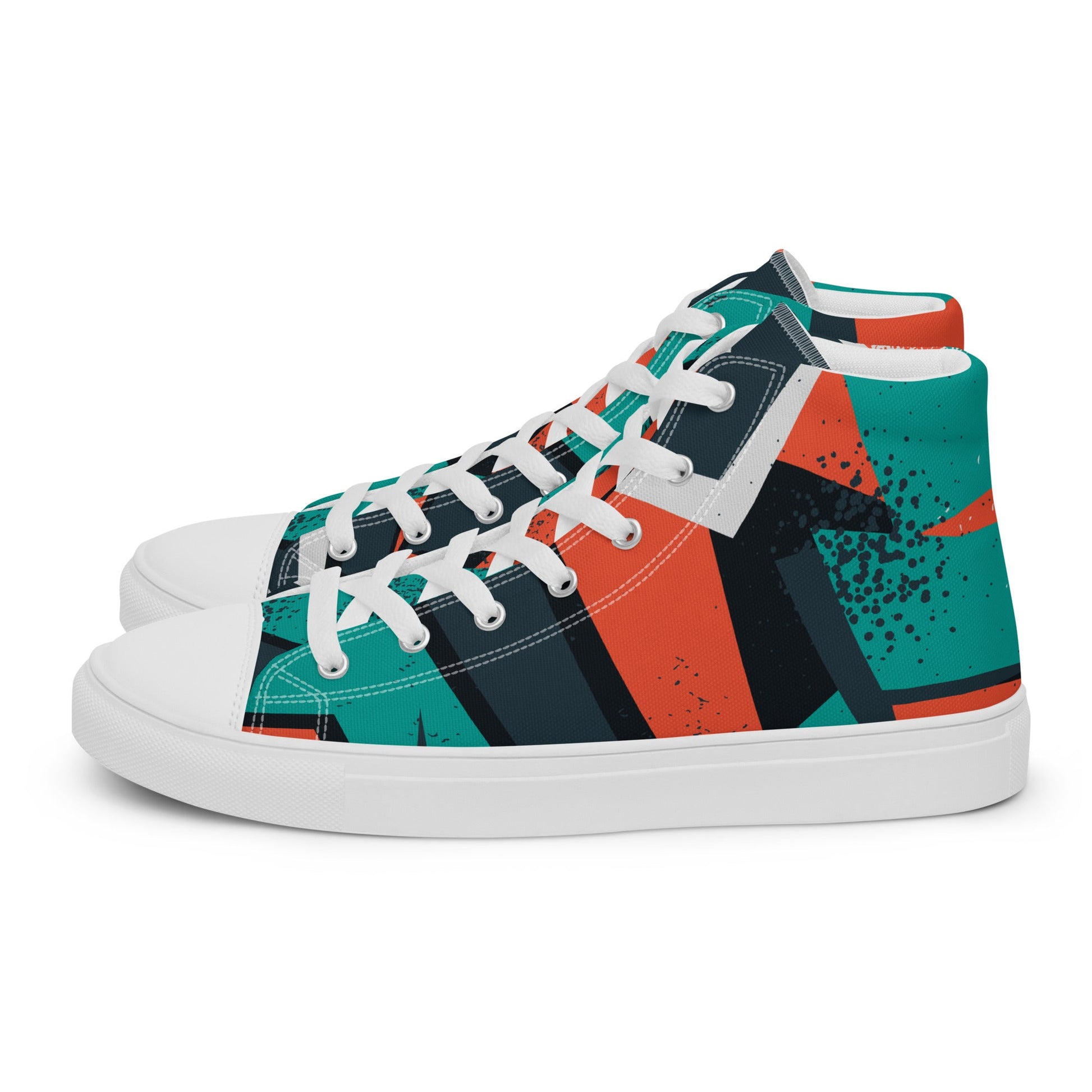 Prisimia Canvas Sneakers: Geometric Contrast Fusion