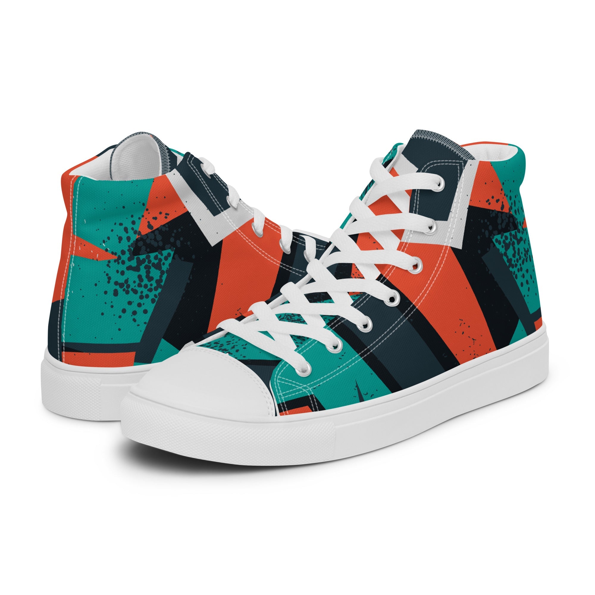 Prisimia Canvas Sneakers: Geometric Contrast Fusion