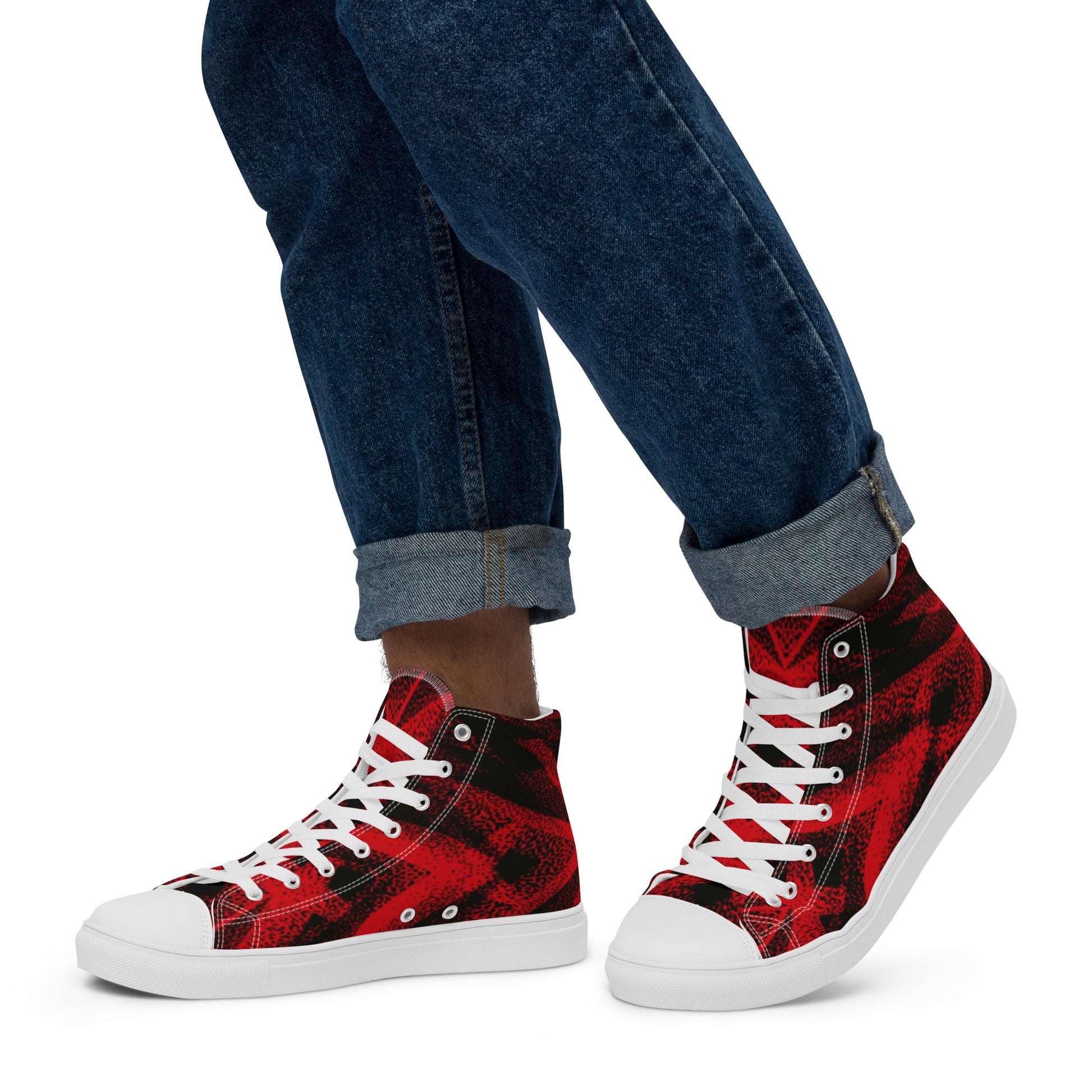Prisimia Canvas Sneakers: Intense Red Focus