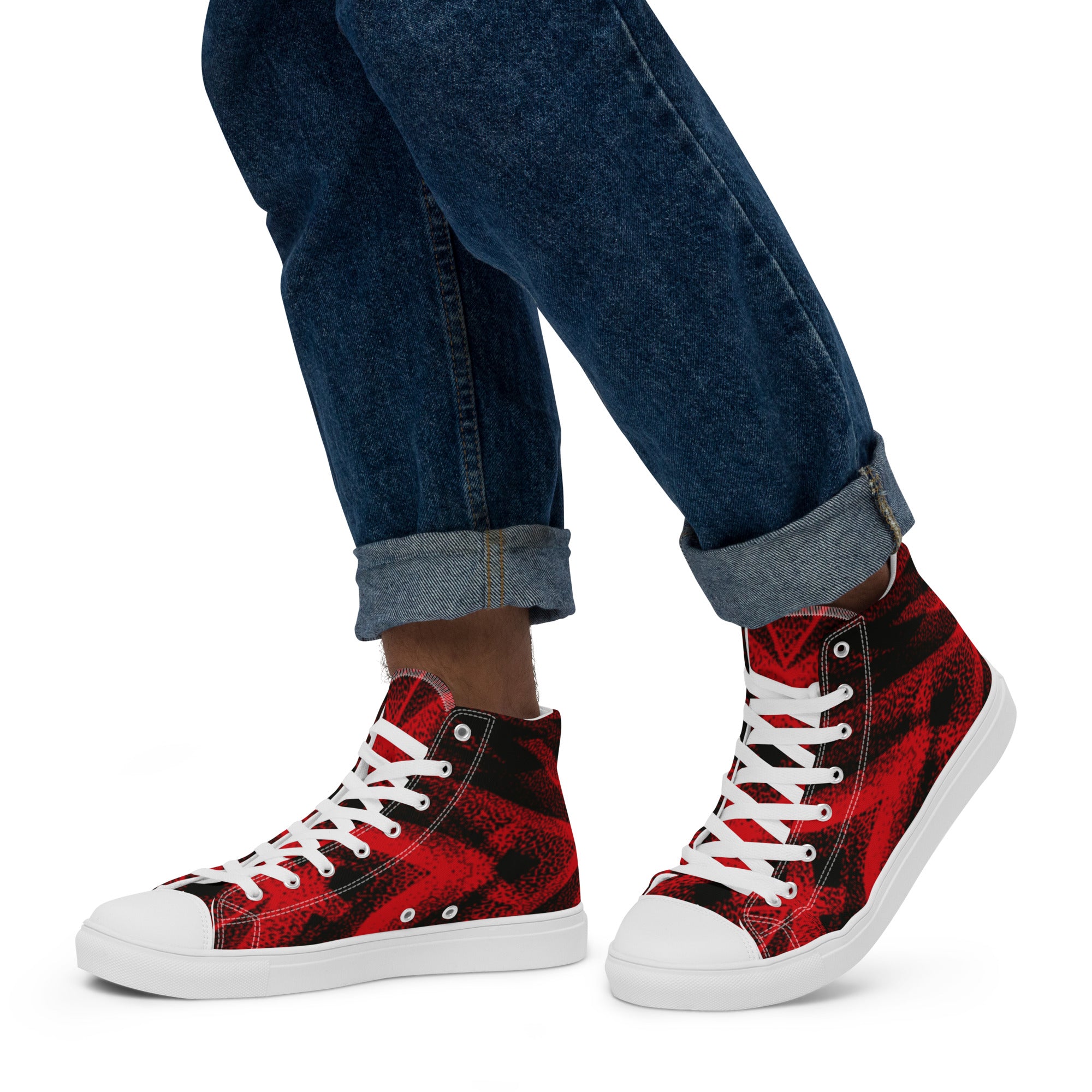 Prisimia Canvas Sneakers: Intense Red Focus