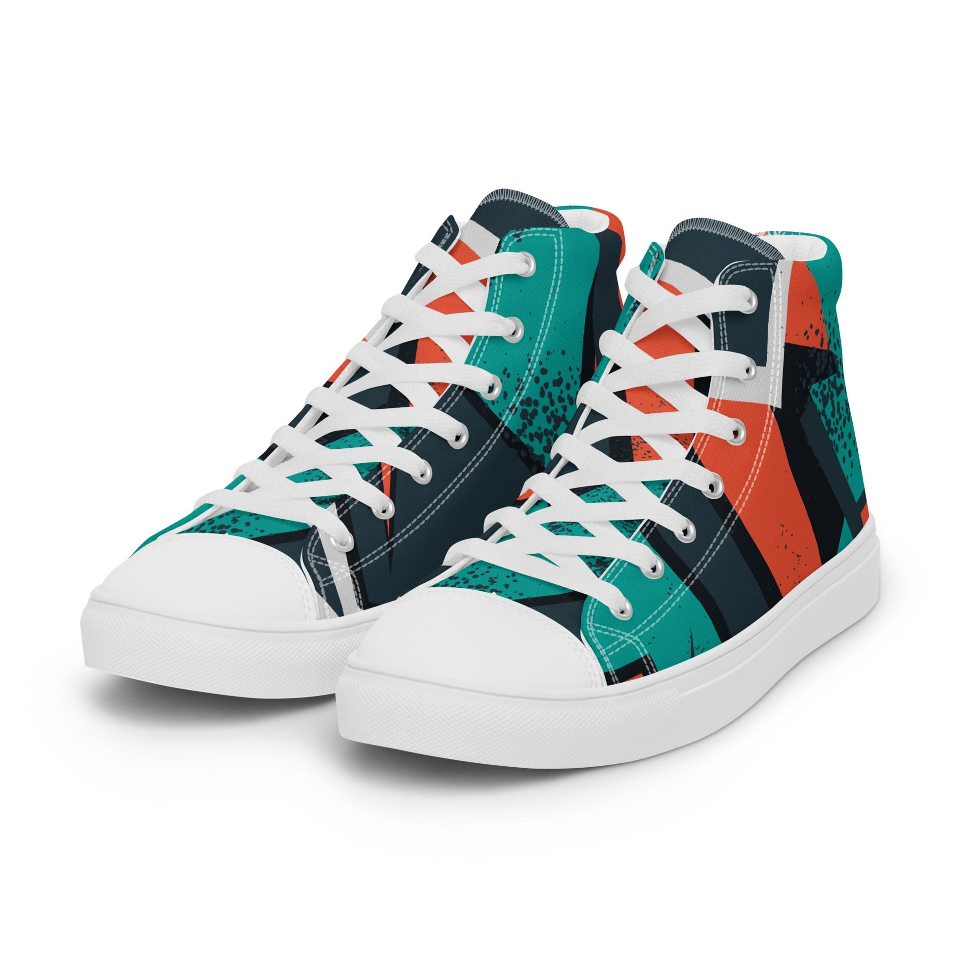Prisimia Canvas Sneakers: Geometric Contrast Fusion