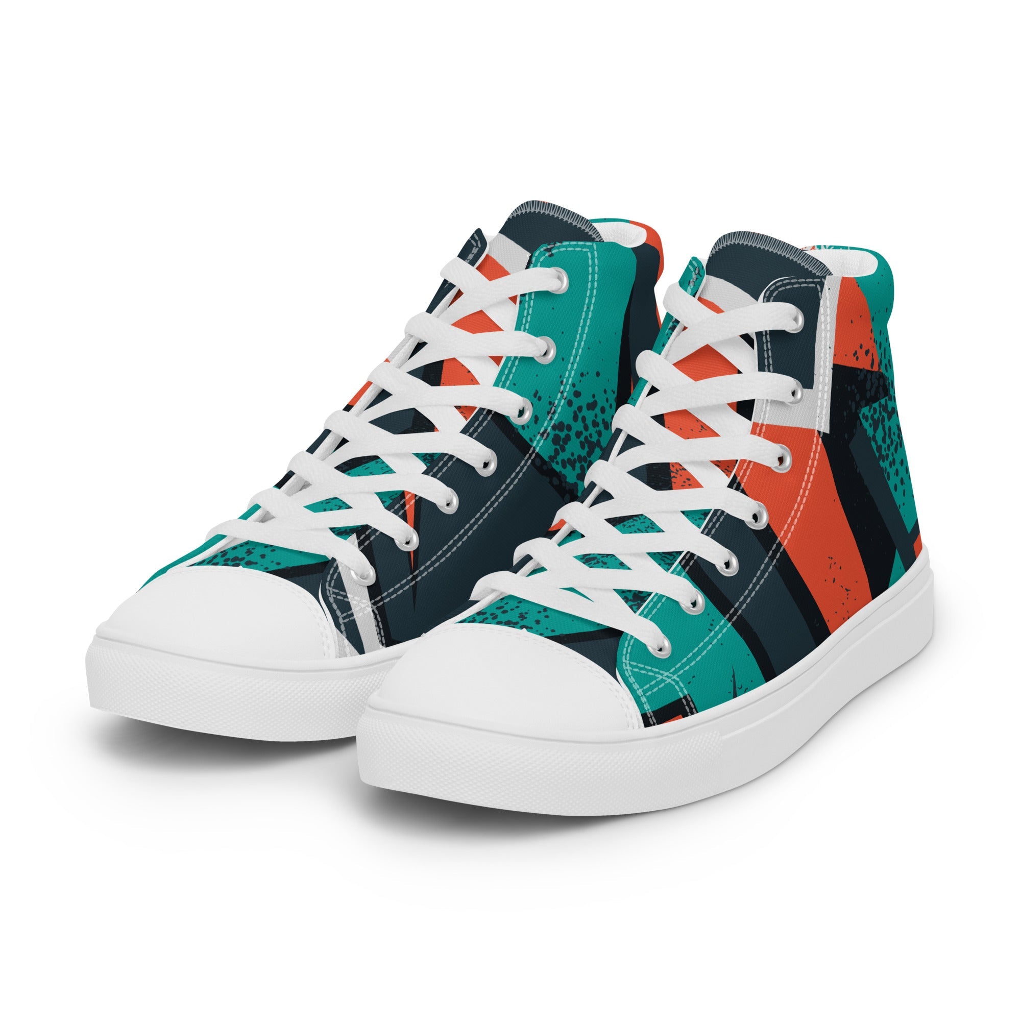 Prisimia Canvas Sneakers: Geometric Contrast Fusion