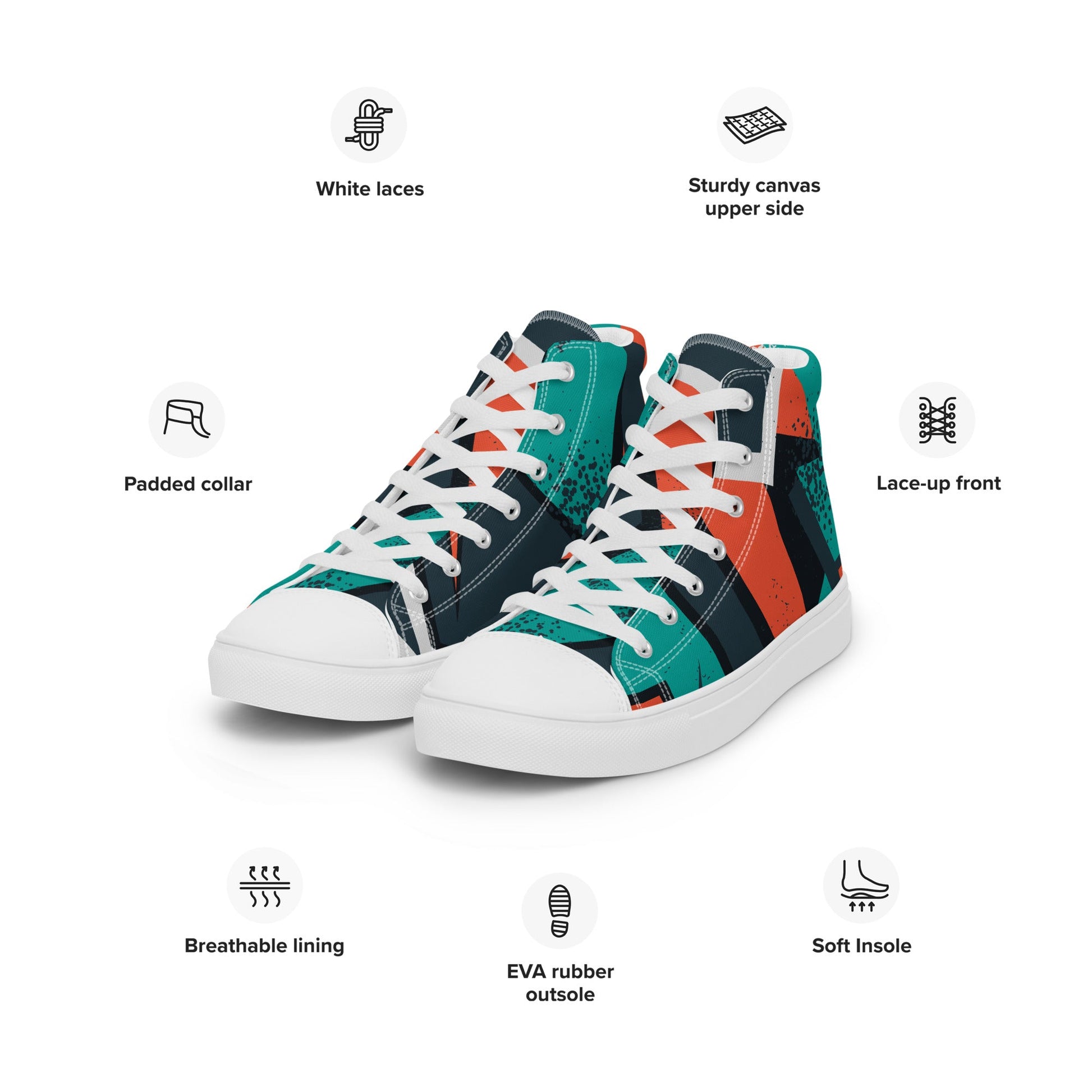 Prisimia Canvas Sneakers: Geometric Contrast Fusion