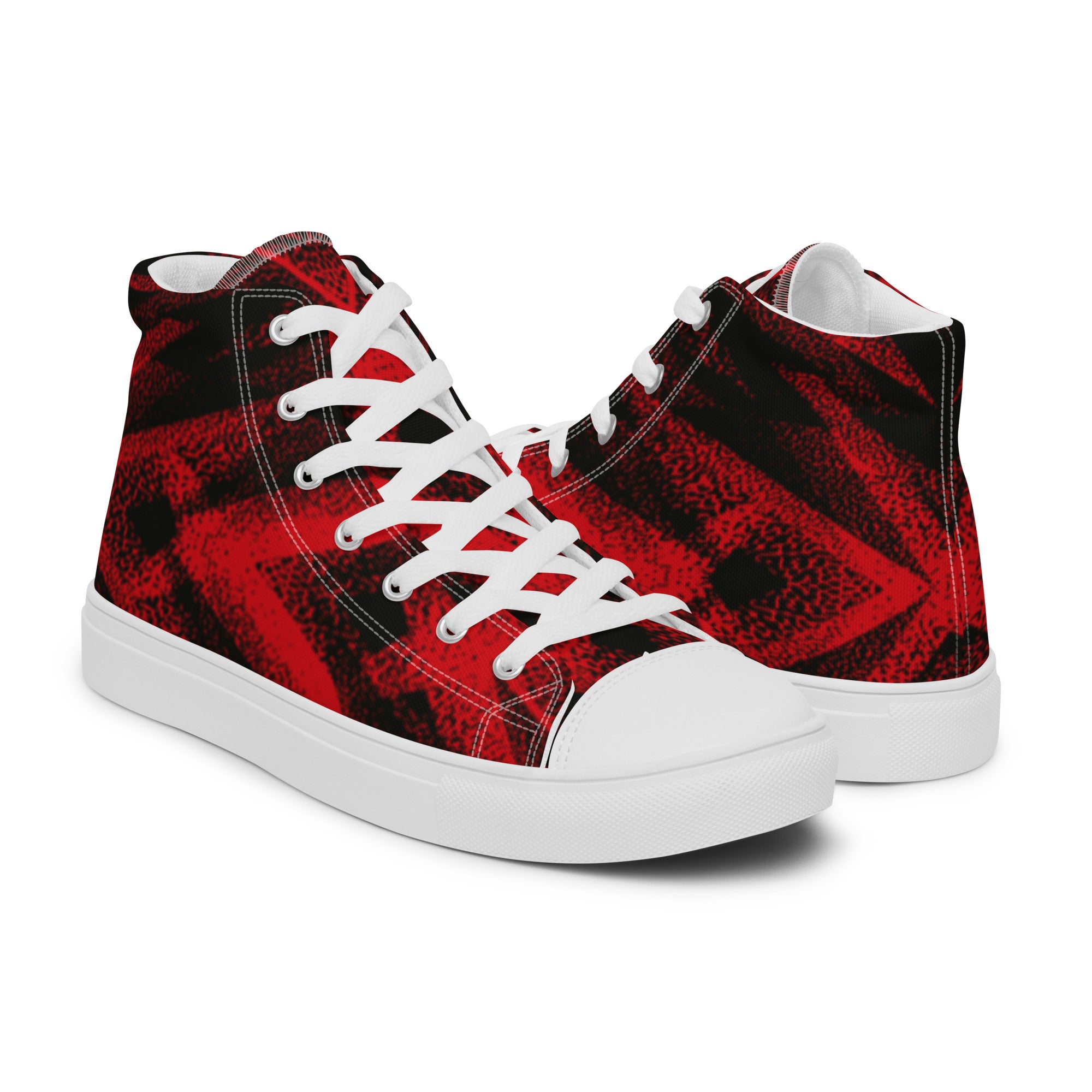 Prisimia Canvas Sneakers: Intense Red Focus
