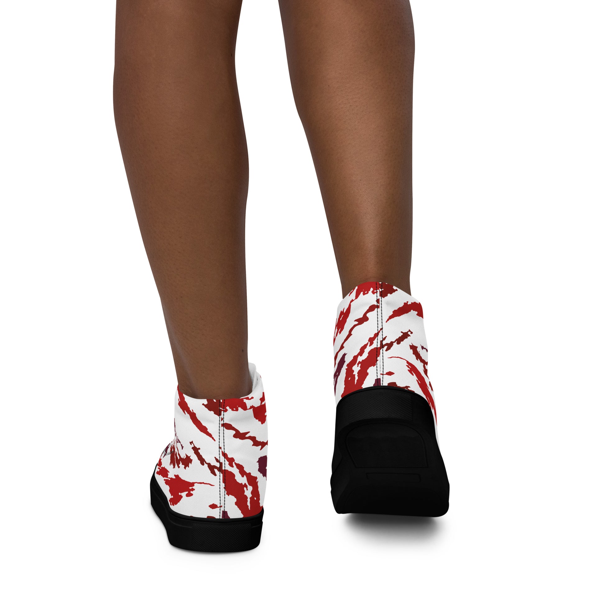 Prisimia Canvas Sneakers : Dynamic Crimson Artistry