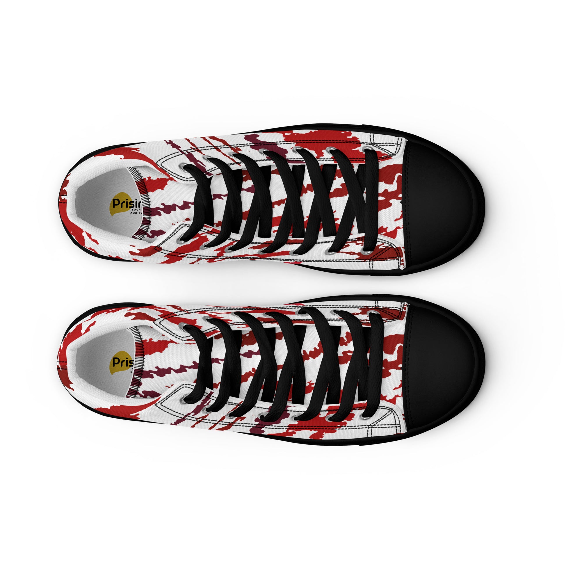 Prisimia Canvas Sneakers : Dynamic Crimson Artistry
