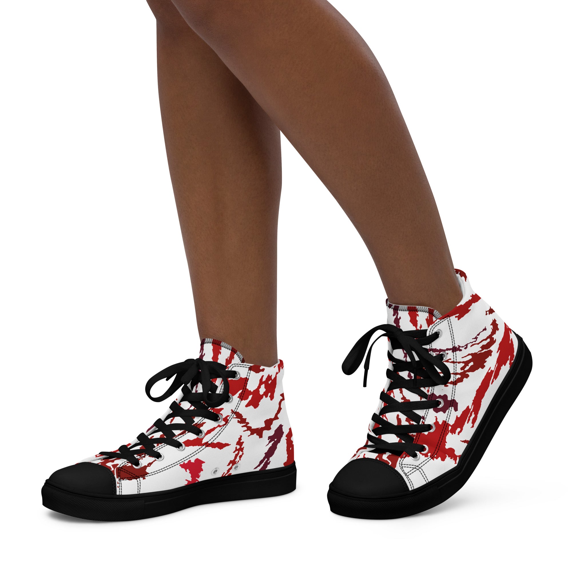 Prisimia Canvas Sneakers : Dynamic Crimson Artistry