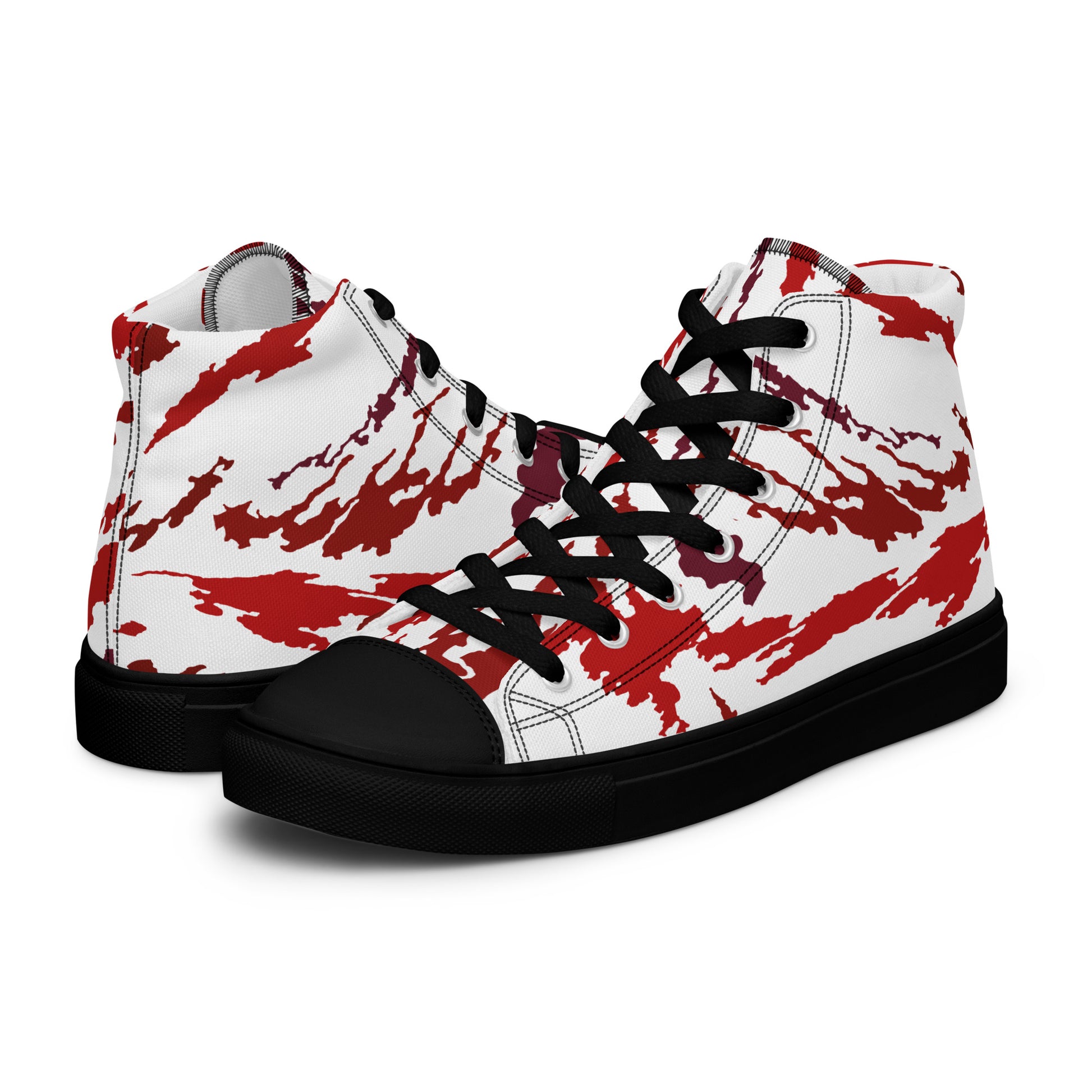 Prisimia Canvas Sneakers : Dynamic Crimson Artistry