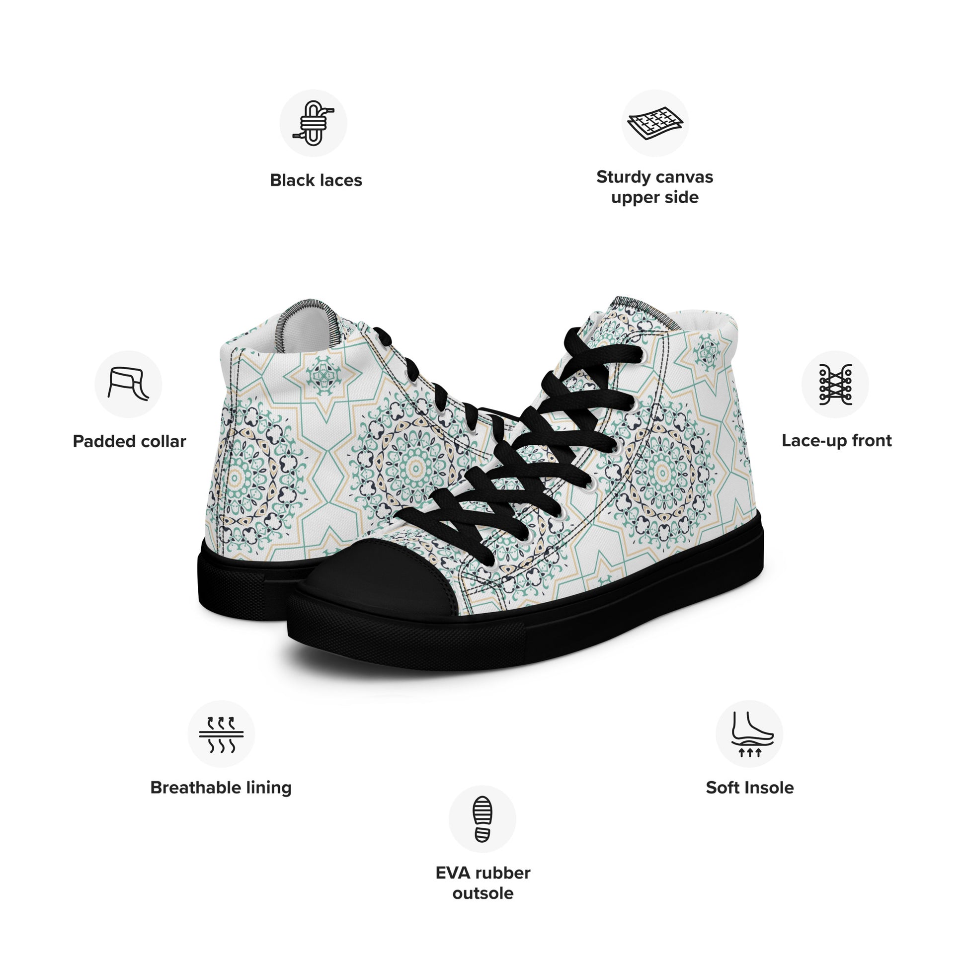 Prisimia Canvas Sneakers : Vibrant Moroccan Mosaic