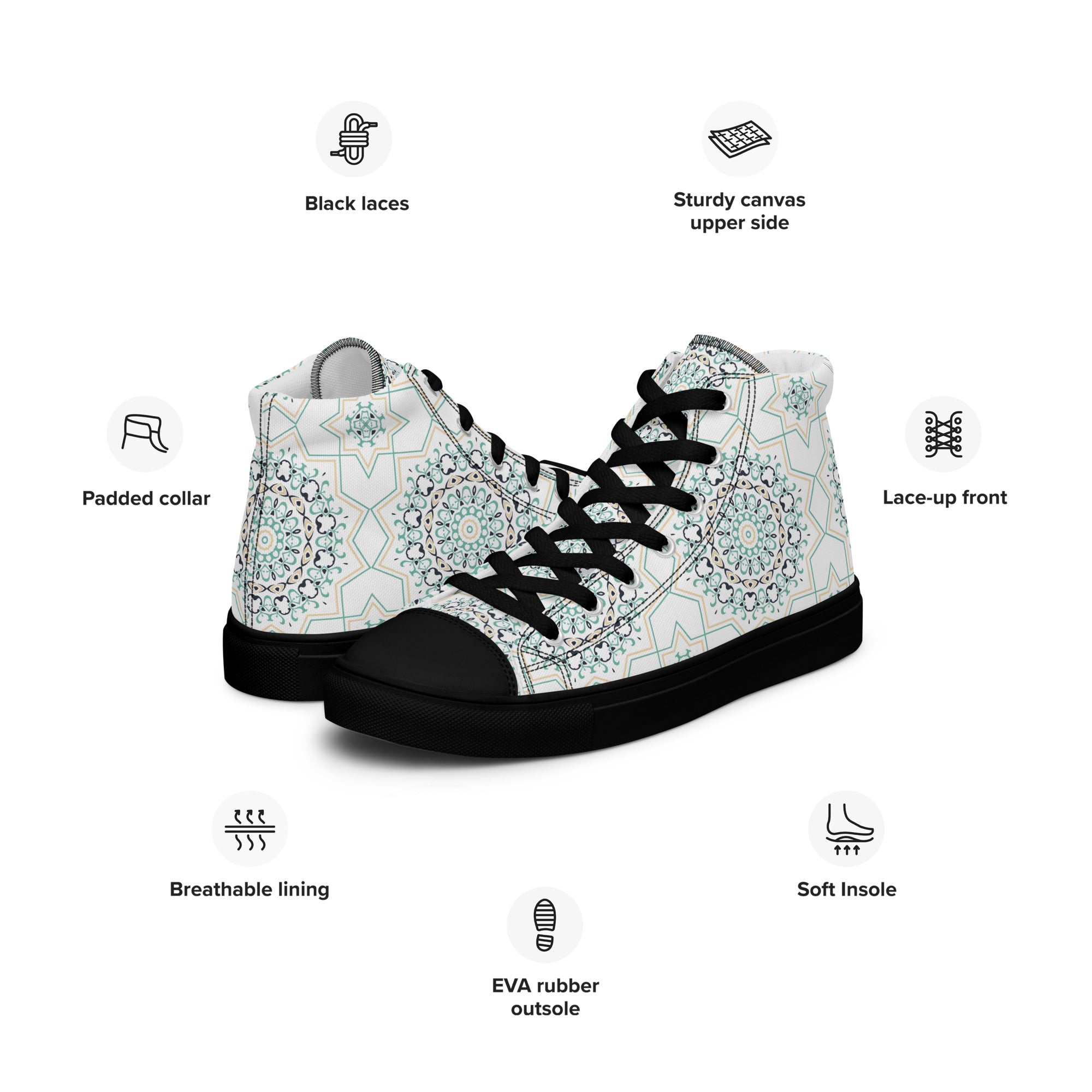 Prisimia Canvas Sneakers : Vibrant Moroccan Mosaic