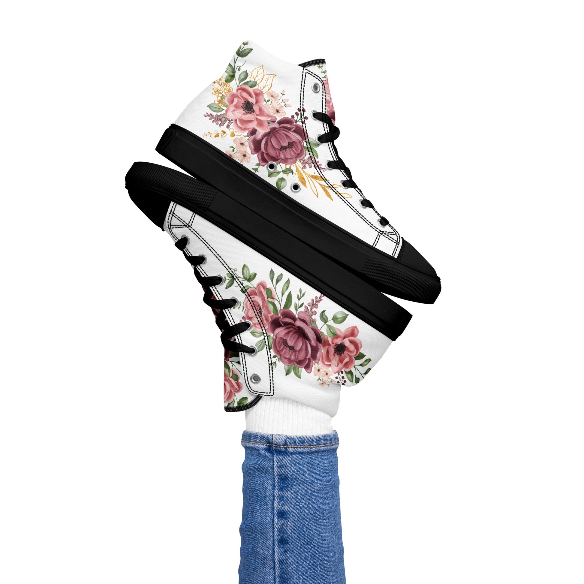 Prisimia Canvas Sneakers : Romantic Floral Masterpiece
