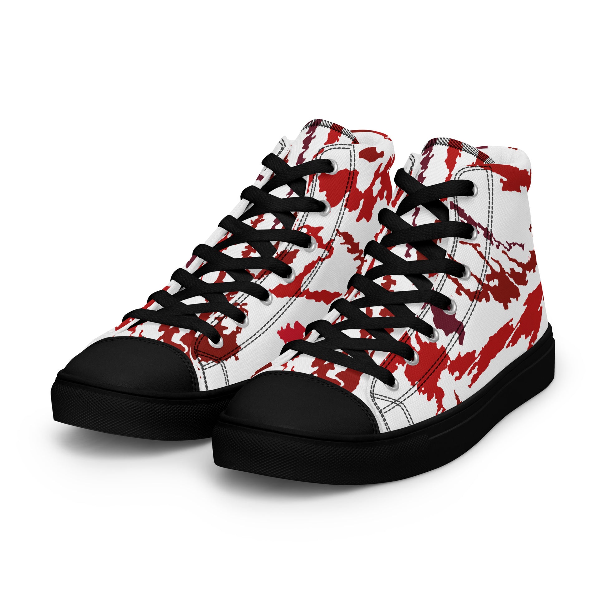 Prisimia Canvas Sneakers : Dynamic Crimson Artistry