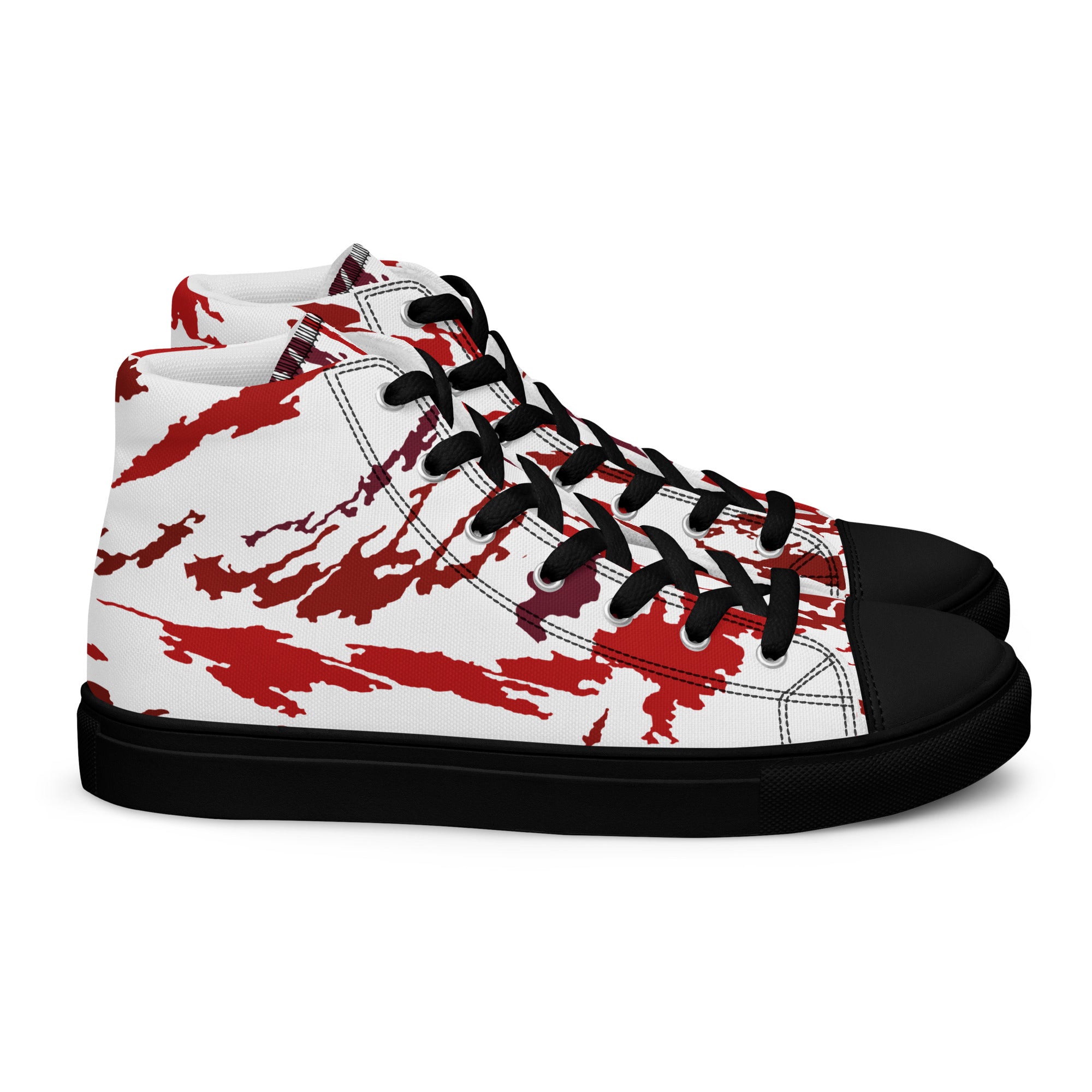 Prisimia Canvas Sneakers : Dynamic Crimson Artistry