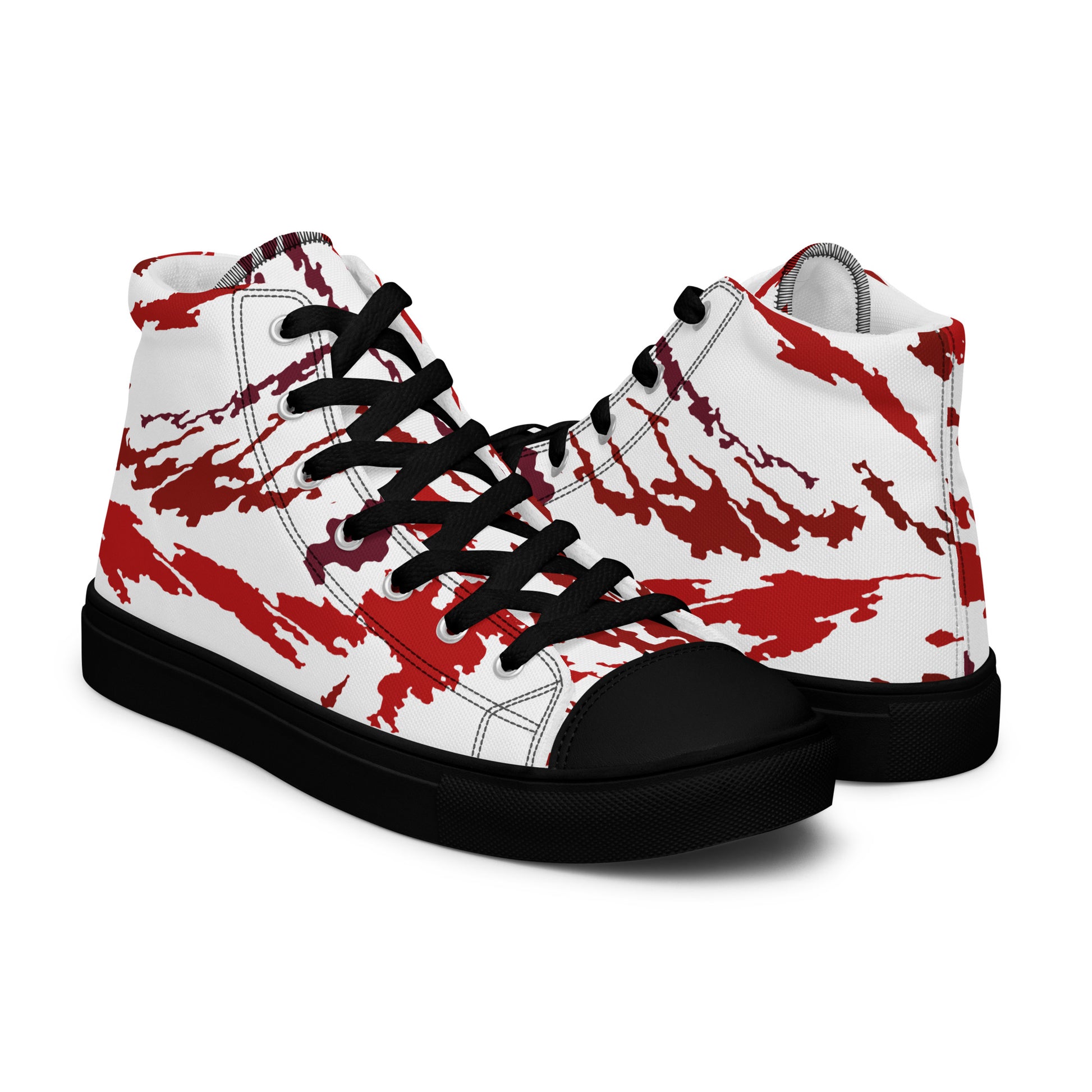 Prisimia Canvas Sneakers : Dynamic Crimson Artistry