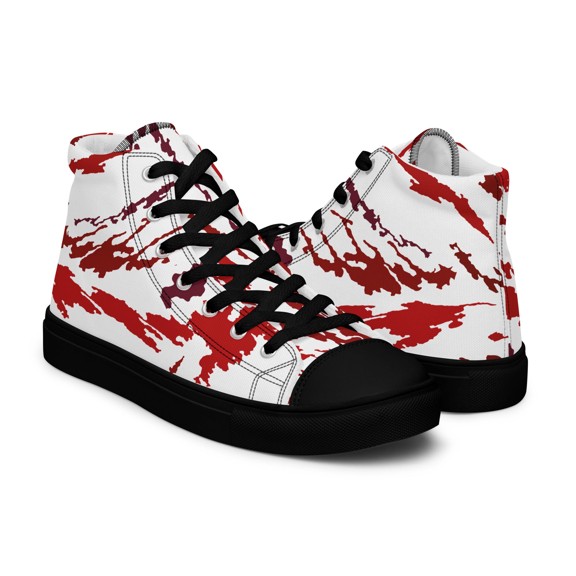 Prisimia Canvas Sneakers : Dynamic Crimson Artistry