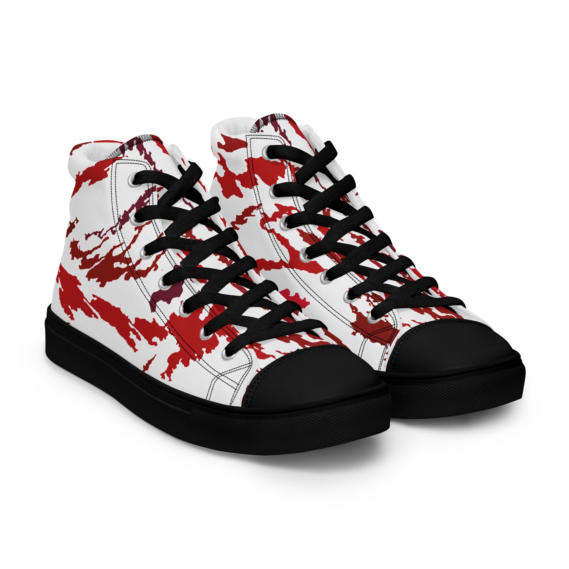 Prisimia Canvas Sneakers : Dynamic Crimson Artistry