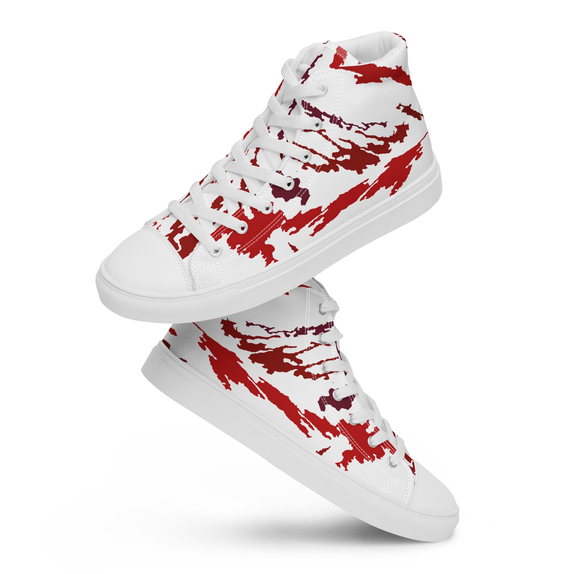 Prisimia Canvas Sneakers : Dynamic Crimson Artistry