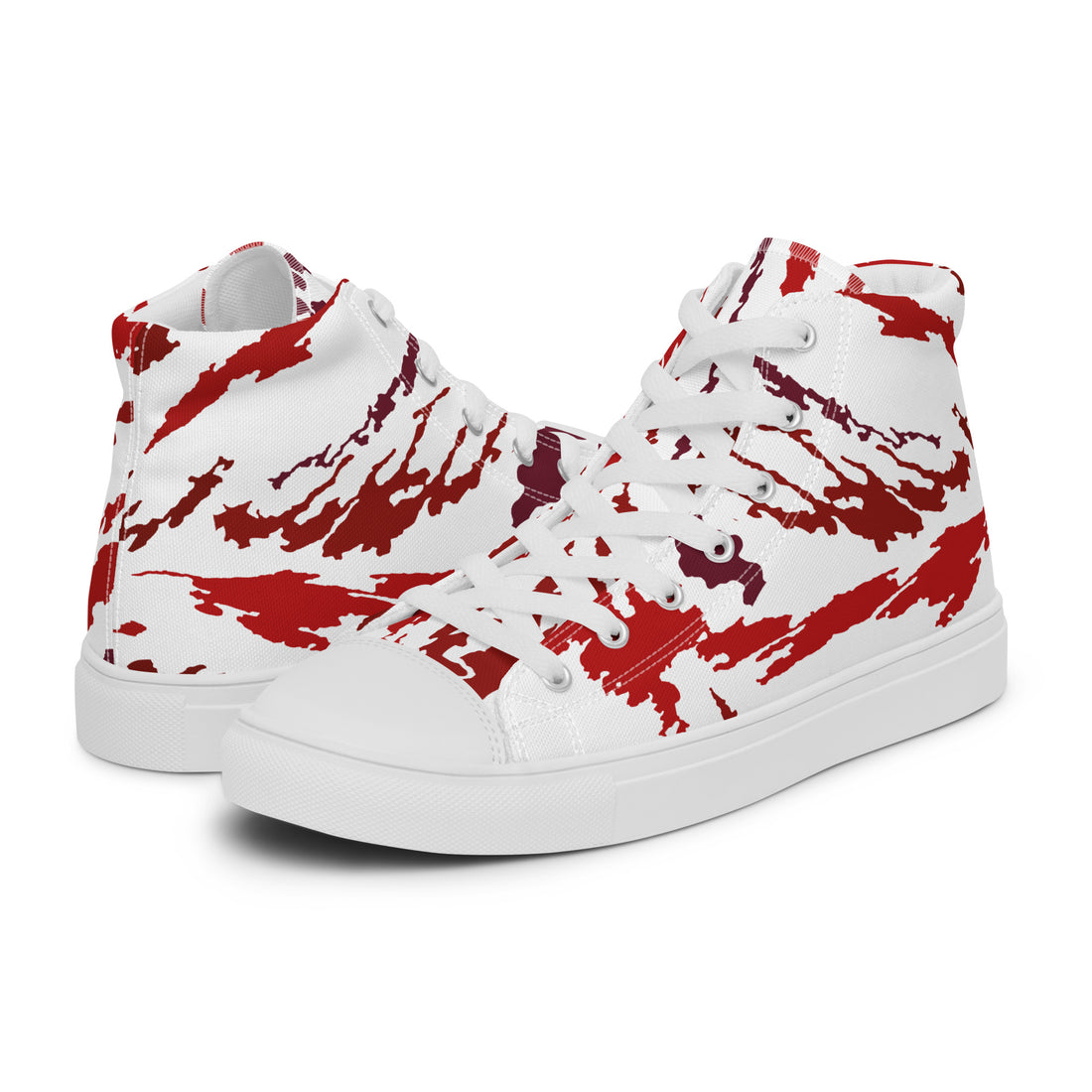 Prisimia Canvas Sneakers : Dynamic Crimson Artistry