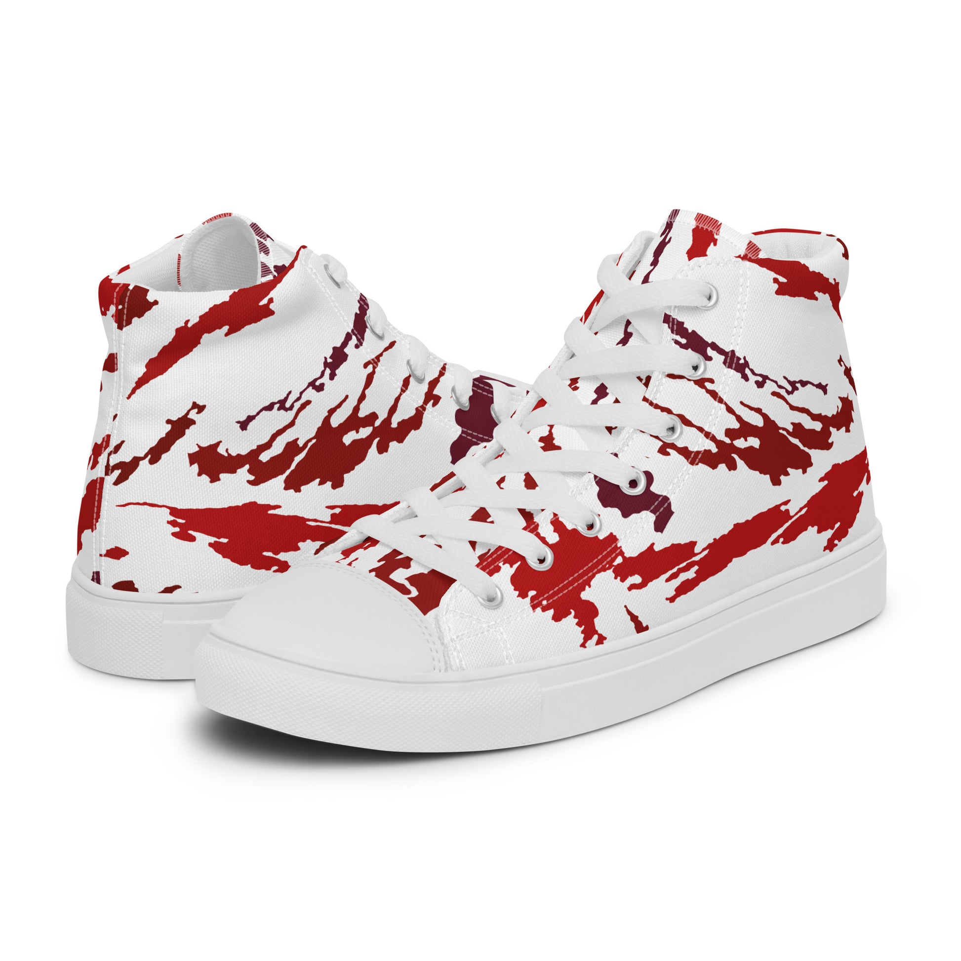 Prisimia Canvas Sneakers : Dynamic Crimson Artistry