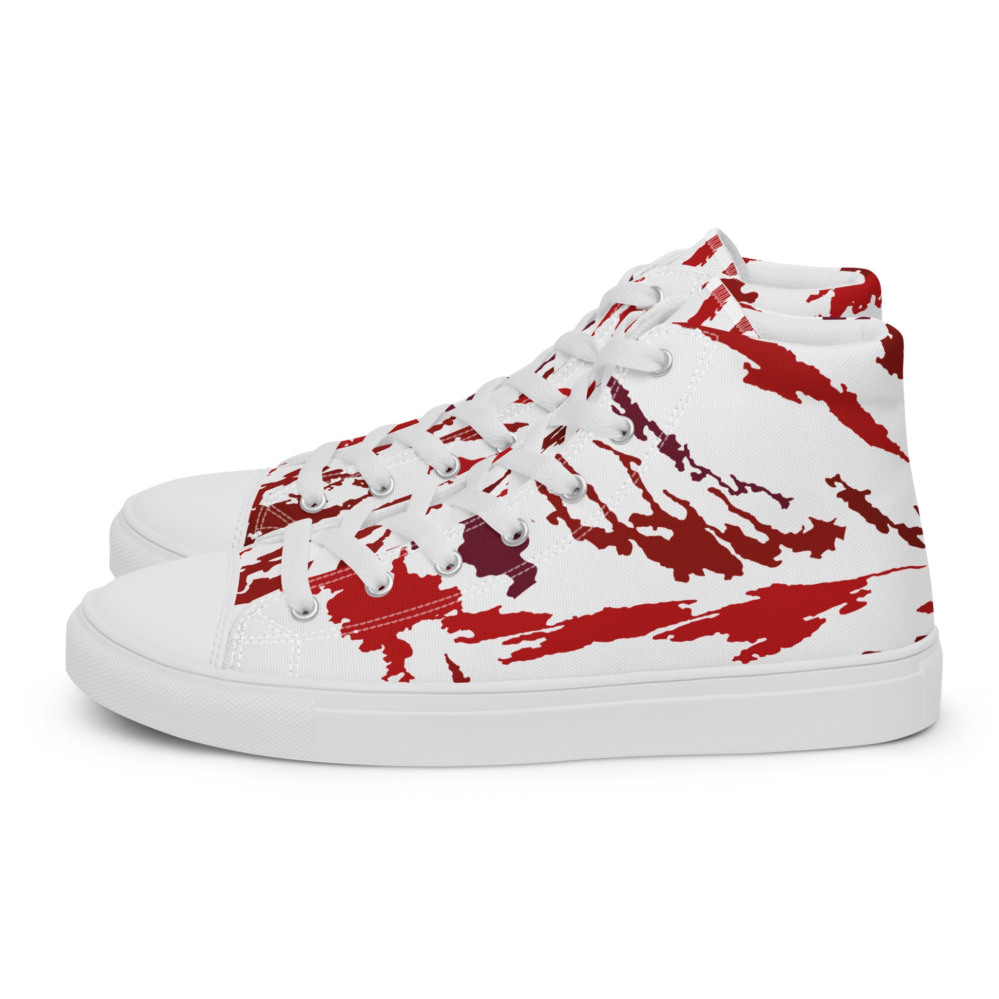 Prisimia Canvas Sneakers : Dynamic Crimson Artistry