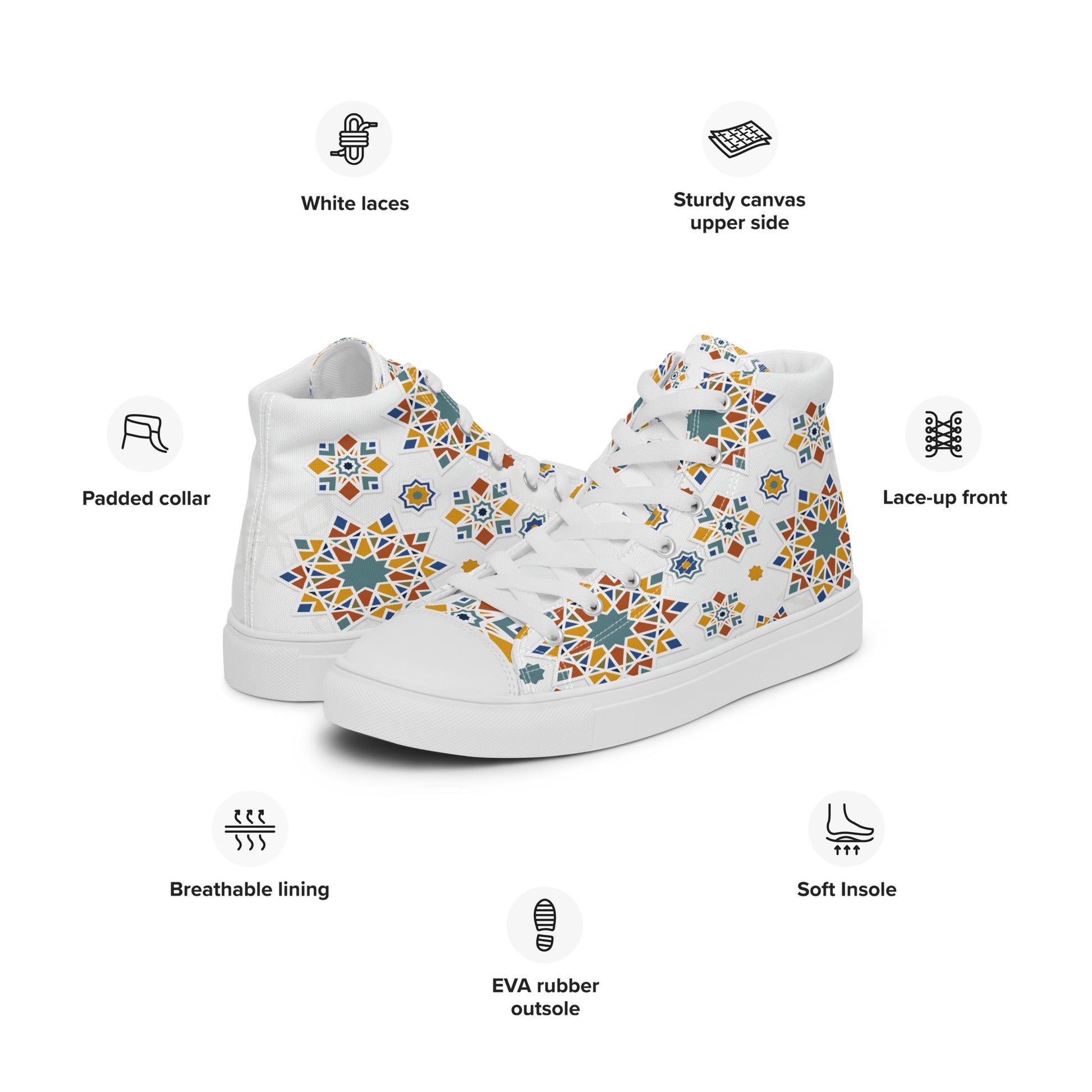 Prisimia Canvas Sneakers : Dynamic Mosaic of Colors