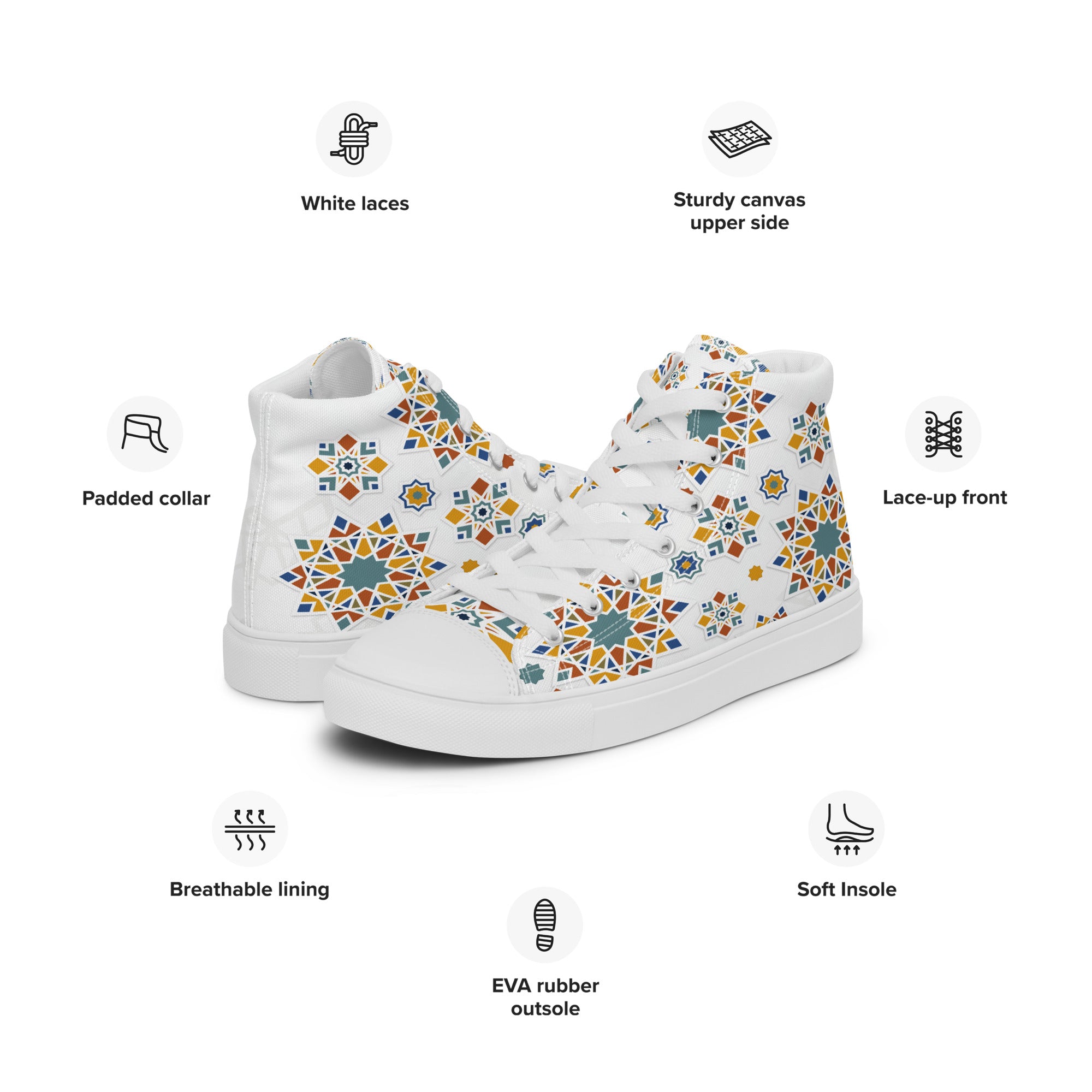 Prisimia Canvas Sneakers : Dynamic Mosaic of Colors