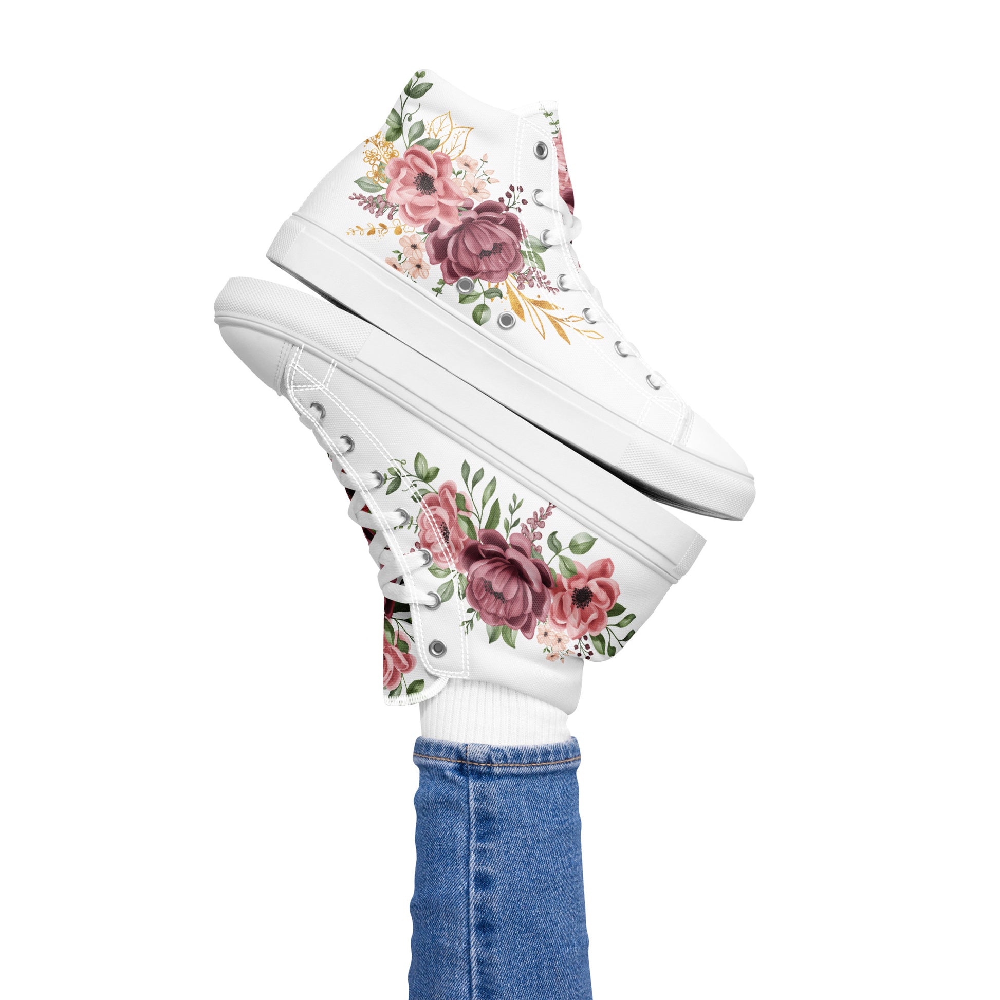 Prisimia Canvas Sneakers : Romantic Floral Masterpiece
