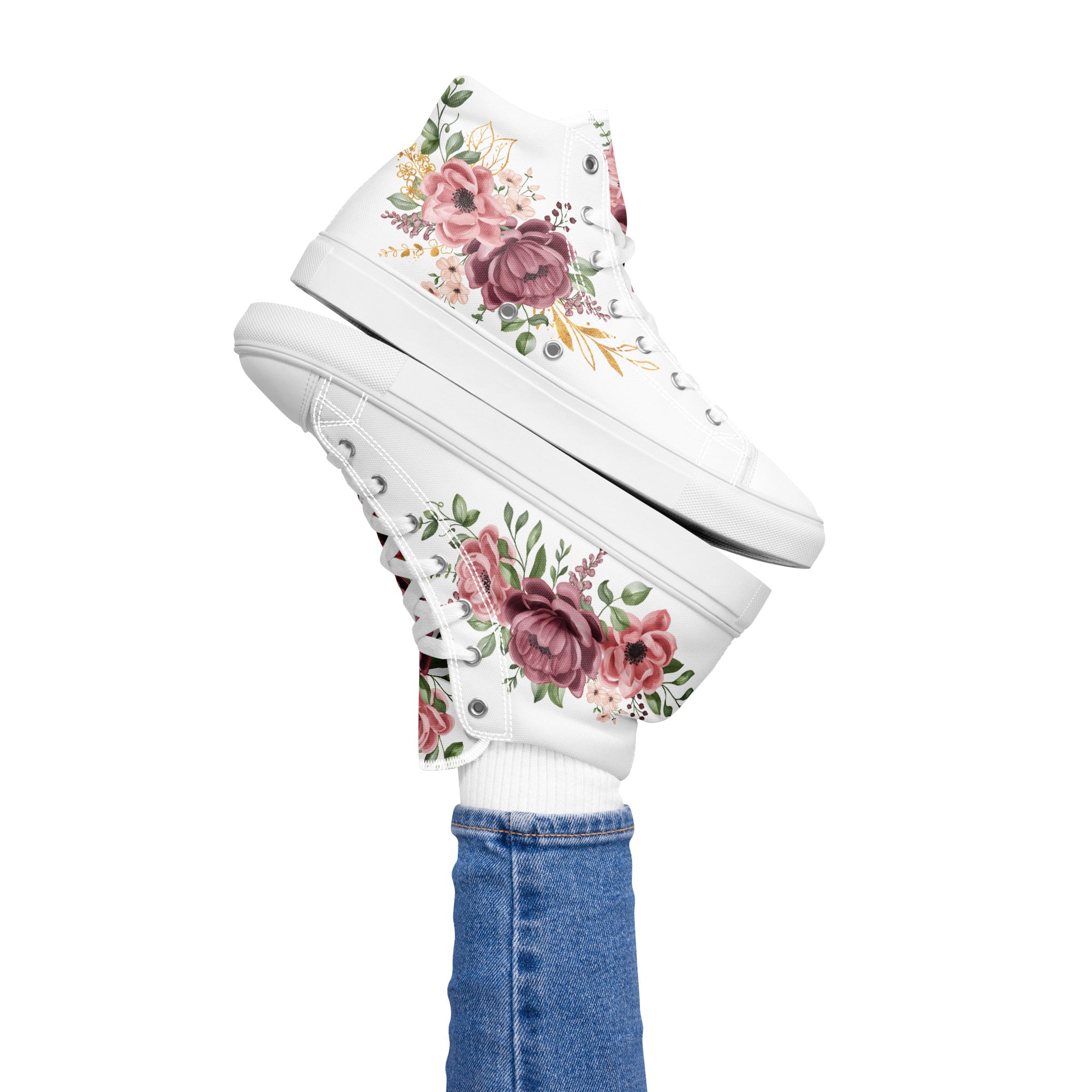 Prisimia Canvas Sneakers : Romantic Floral Masterpiece