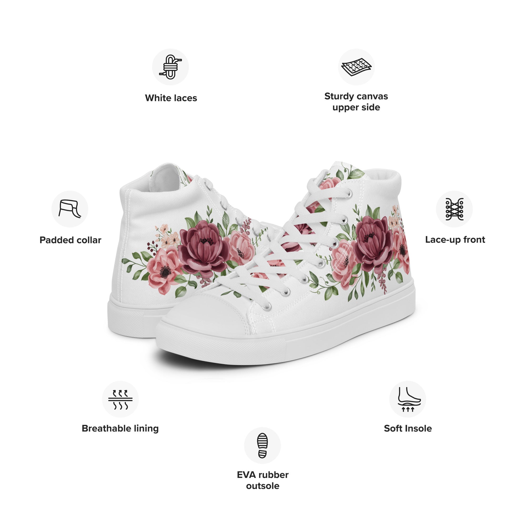 Prisimia Canvas Sneakers : Romantic Floral Masterpiece