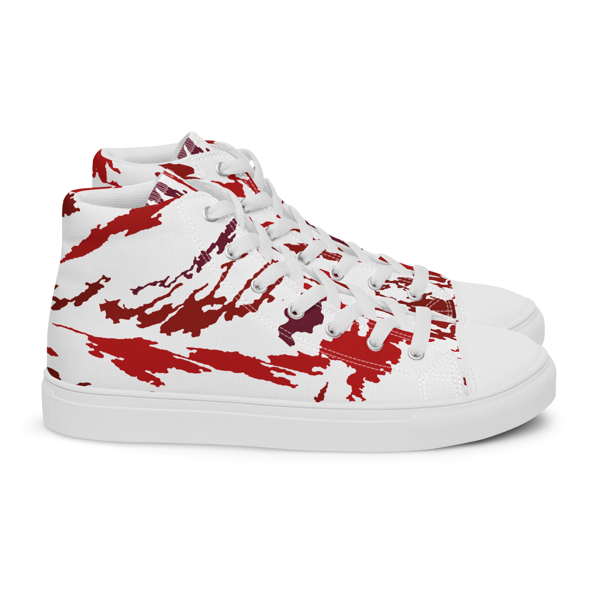 Prisimia Canvas Sneakers : Dynamic Crimson Artistry