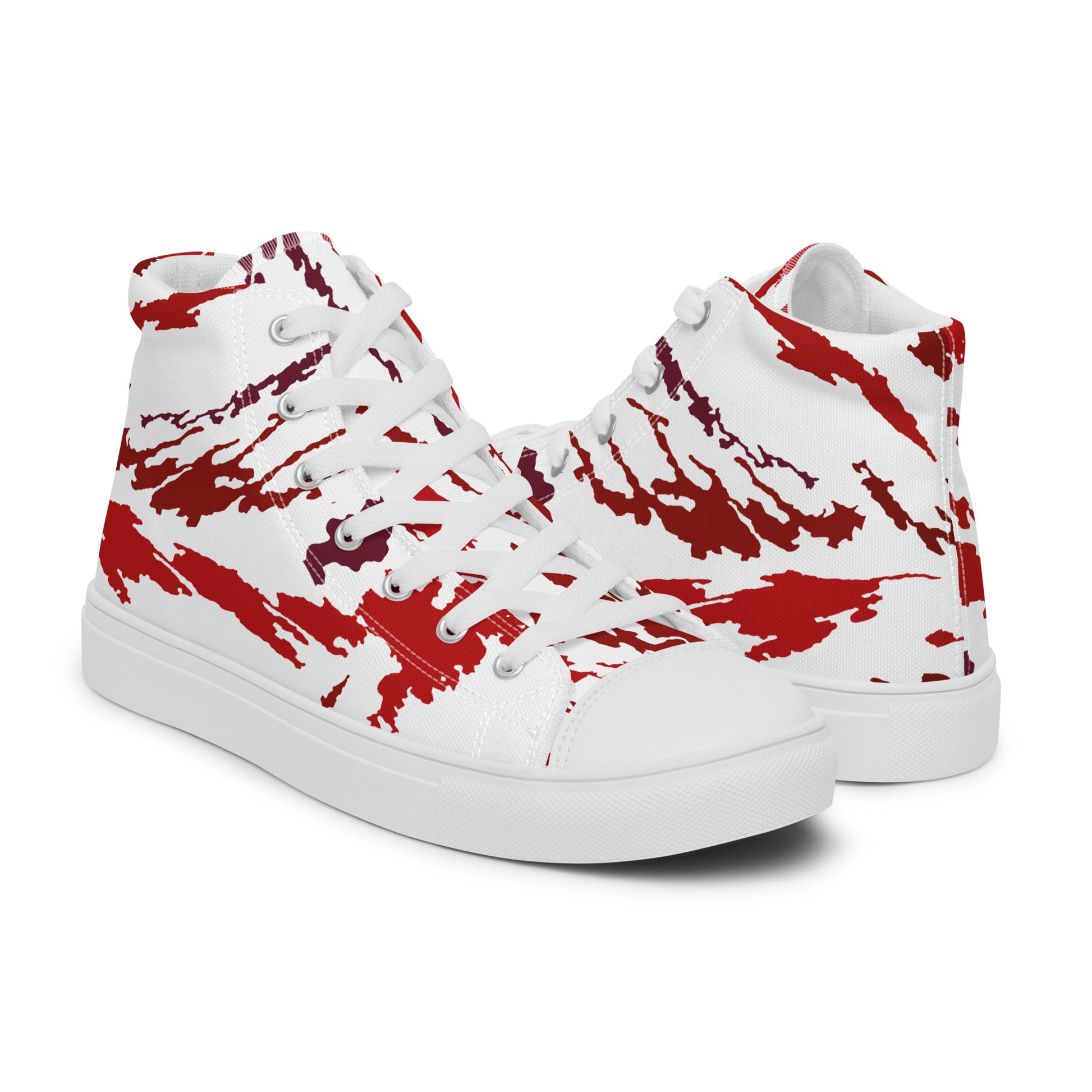 Prisimia Canvas Sneakers : Dynamic Crimson Artistry