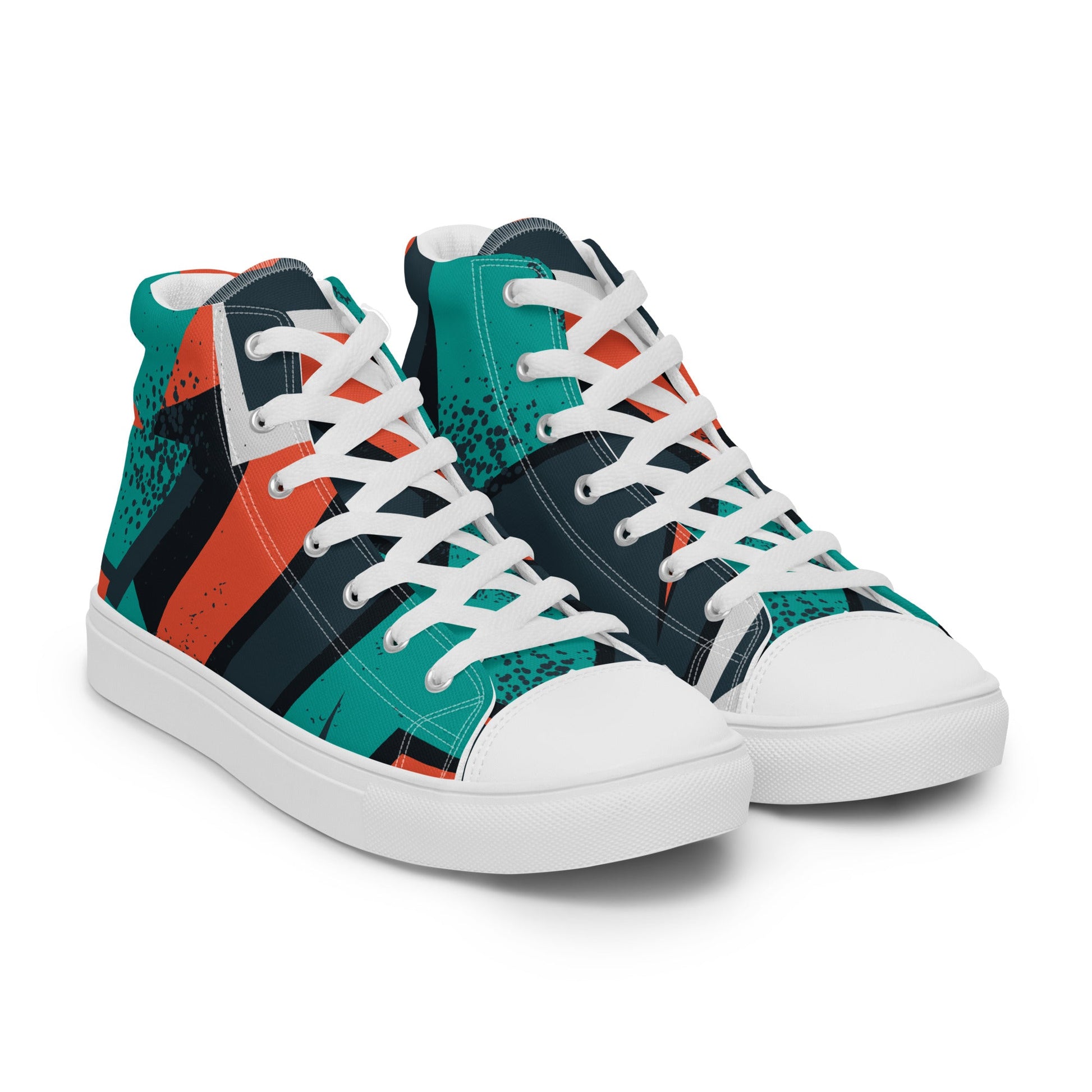 Prisimia Canvas Sneakers: Geometric Contrast Fusion
