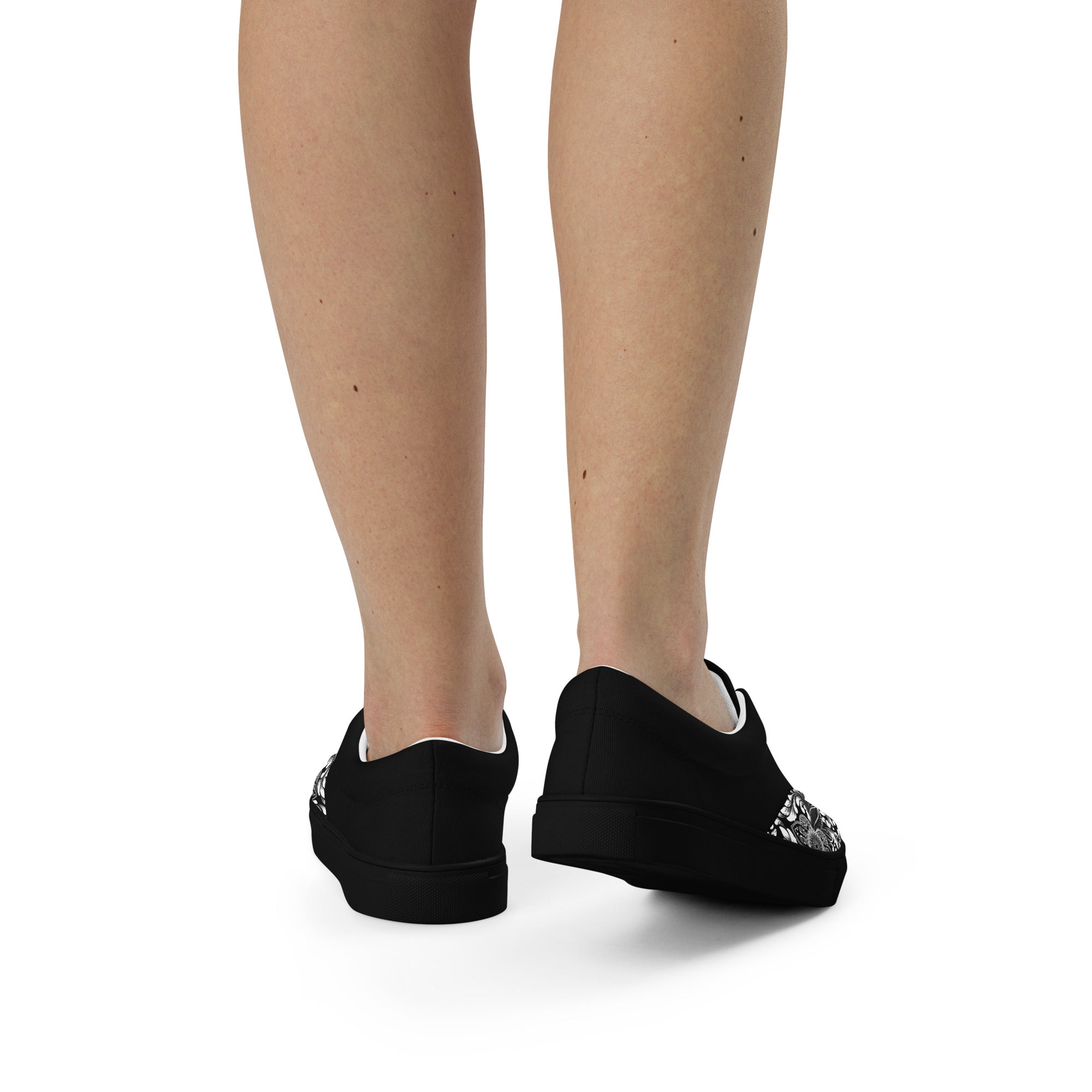 Prisimia Lace-up Canvas Shoes : Monochrome Elegance Defined