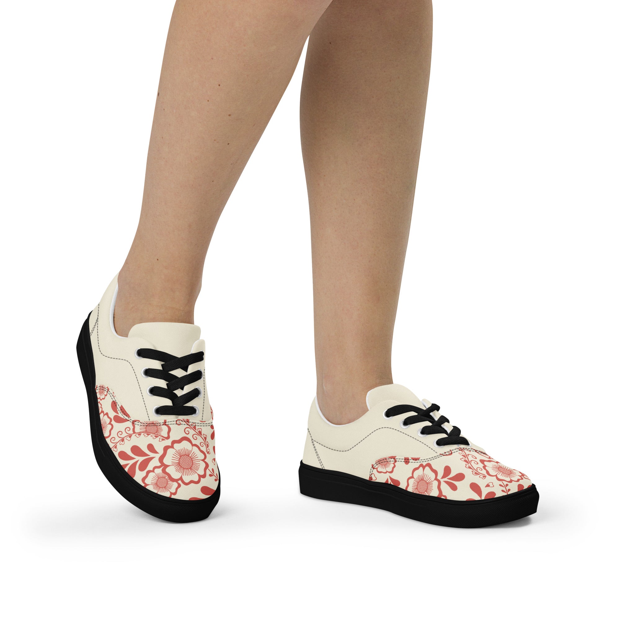 Prisimia Lace-up Canvas Shoes : Henna Bloom