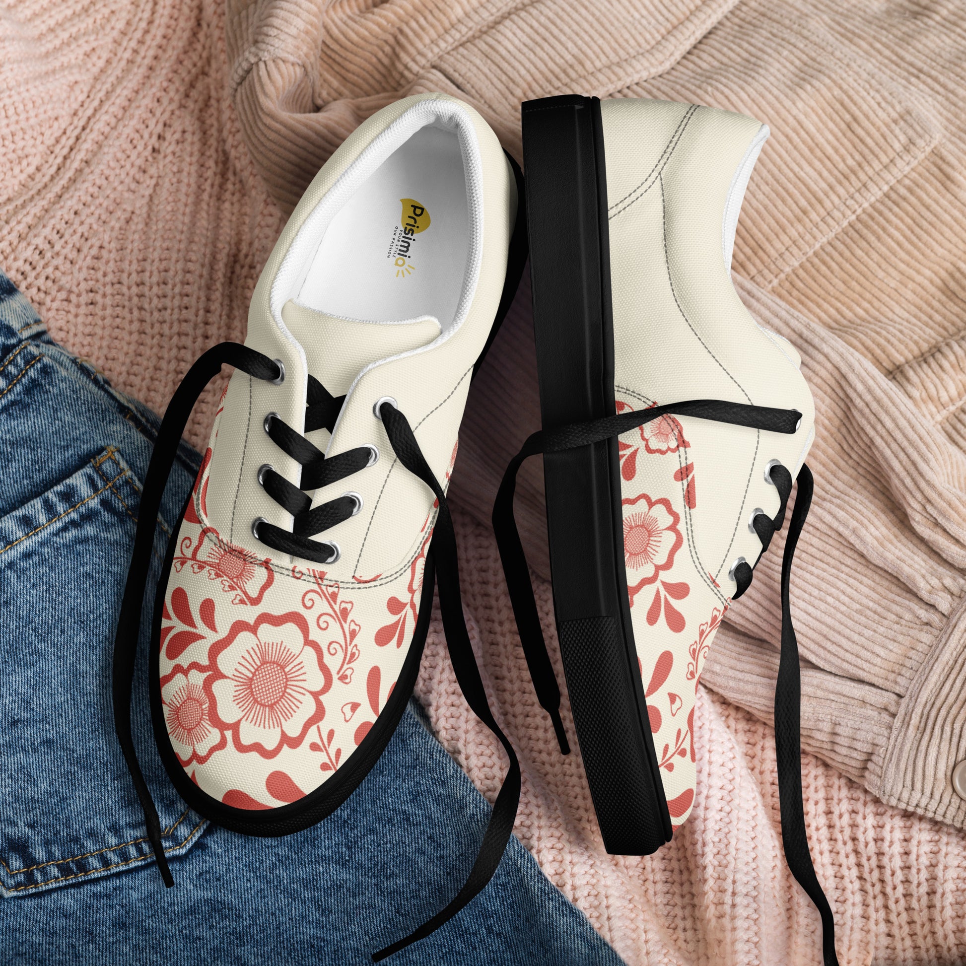 Prisimia Lace-up Canvas Shoes : Henna Bloom