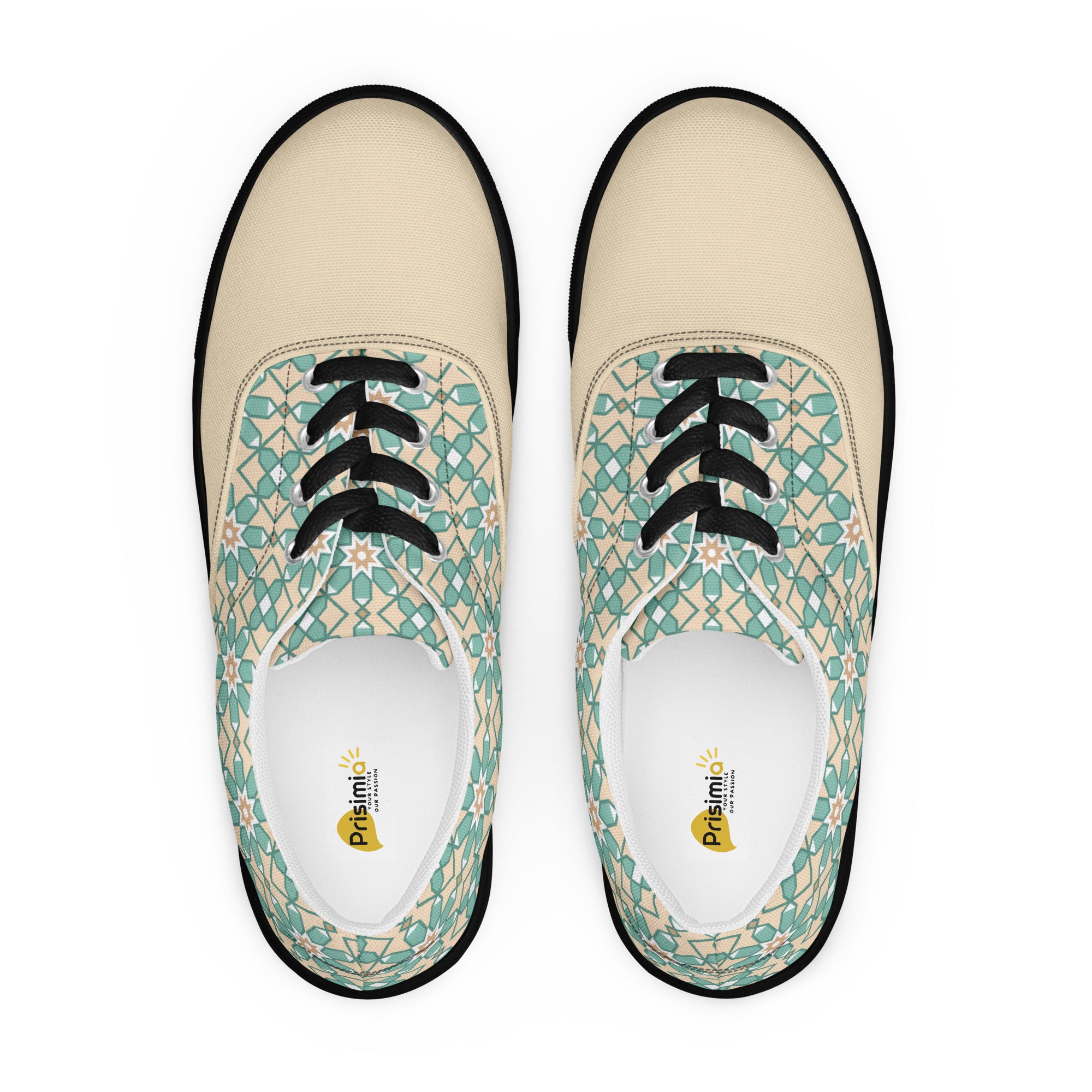 Prisimia Lace-up Canvas Shoes : Artistic Geometry
