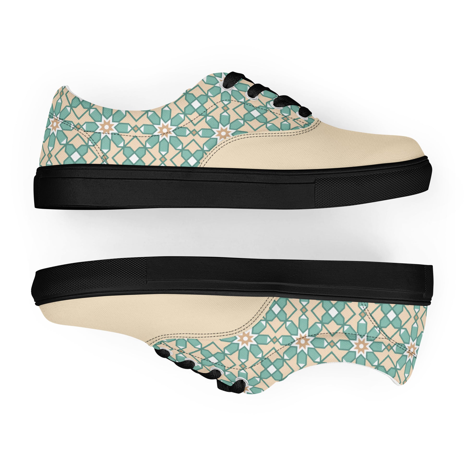 Prisimia Lace-up Canvas Shoes : Artistic Geometry
