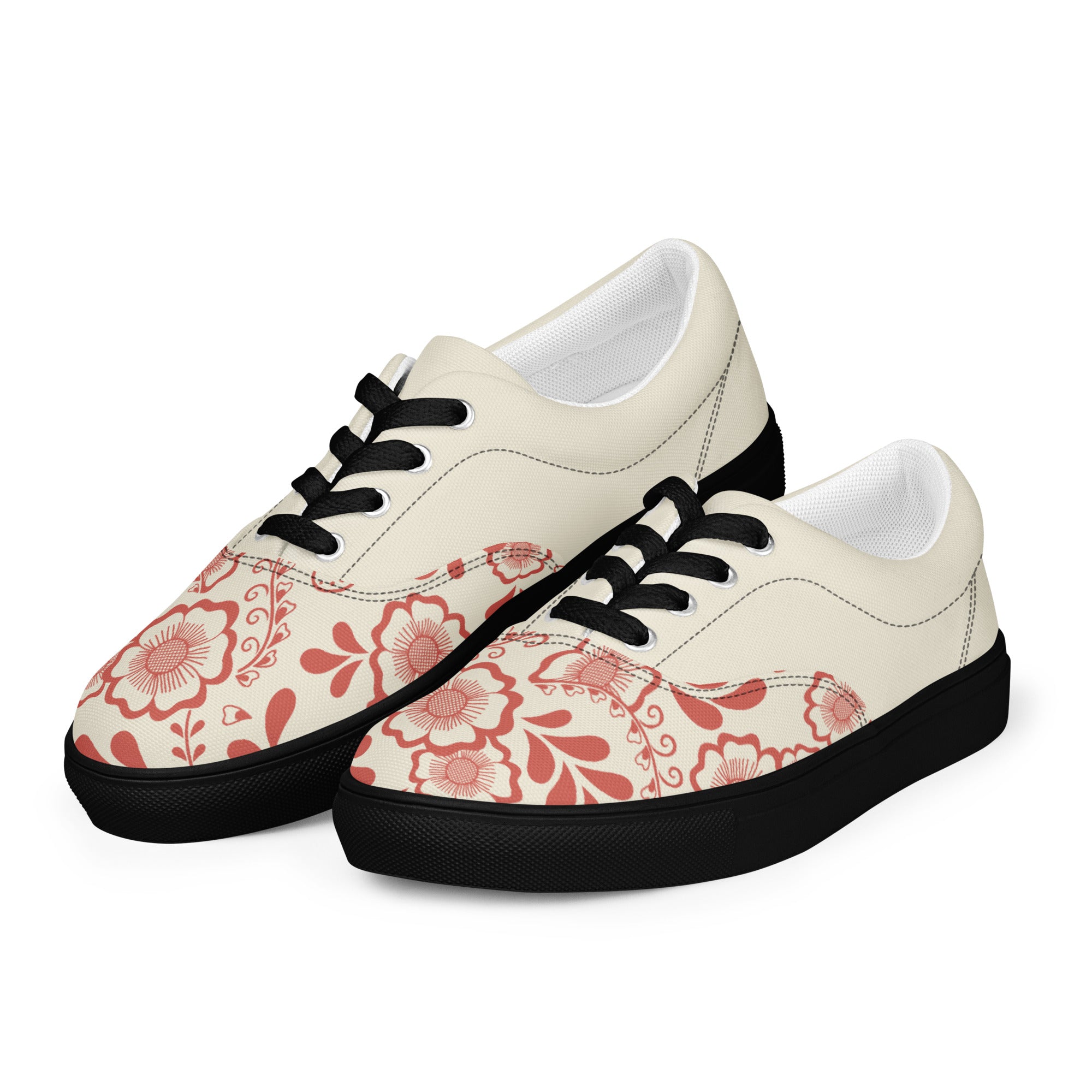 Prisimia Lace-up Canvas Shoes : Henna Bloom