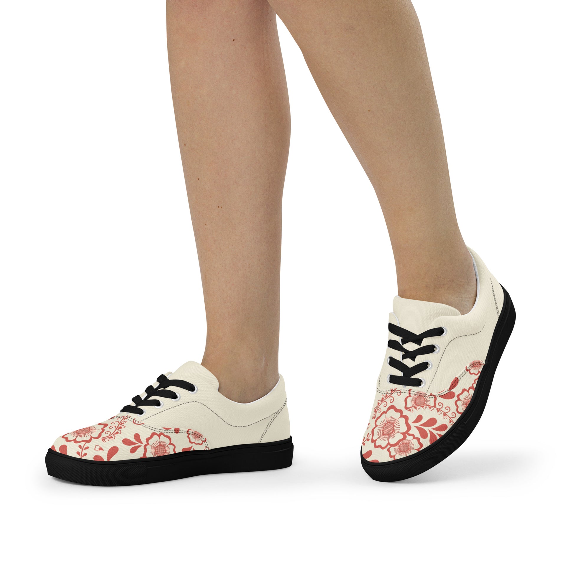Prisimia Lace-up Canvas Shoes : Henna Bloom