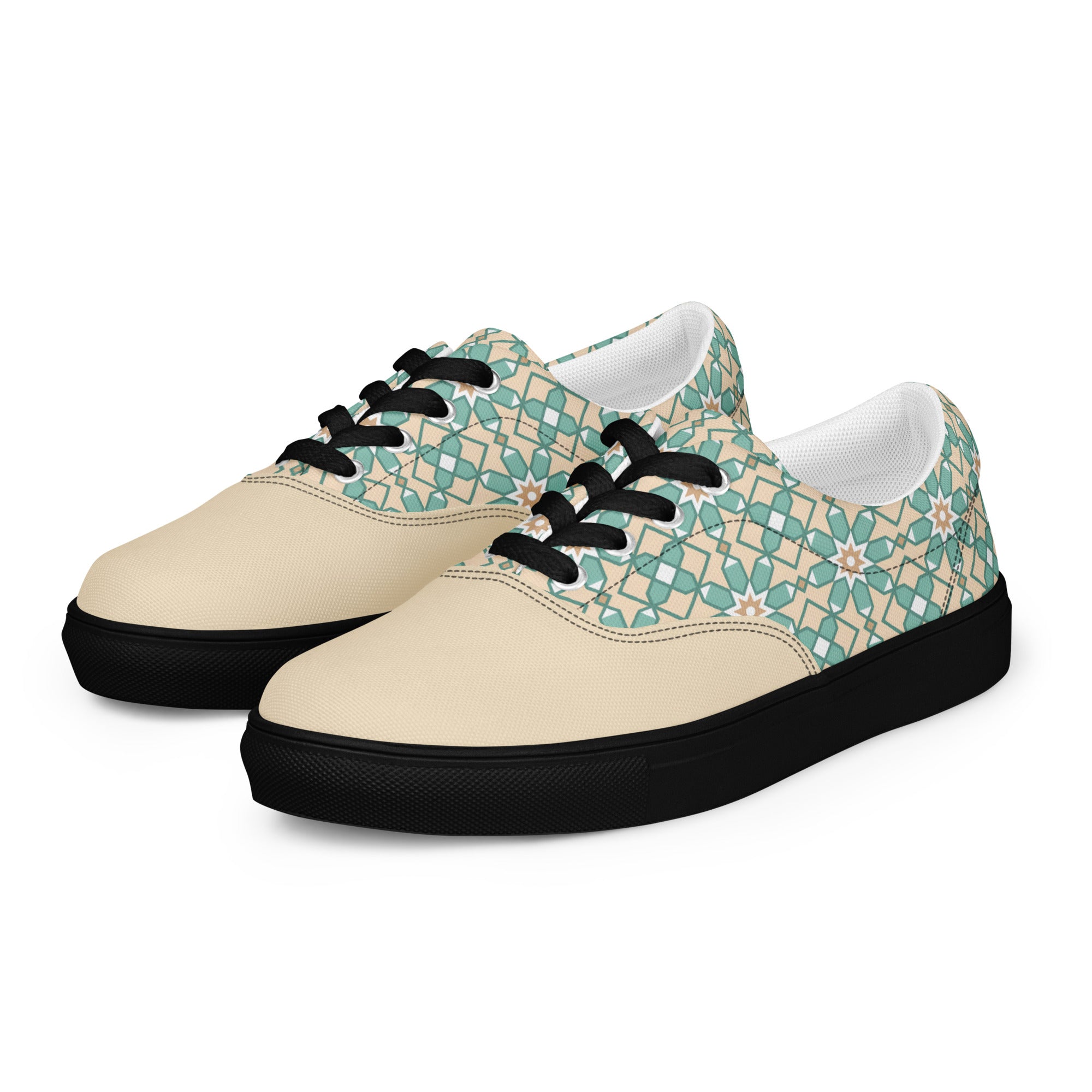 Prisimia Lace-up Canvas Shoes : Artistic Geometry
